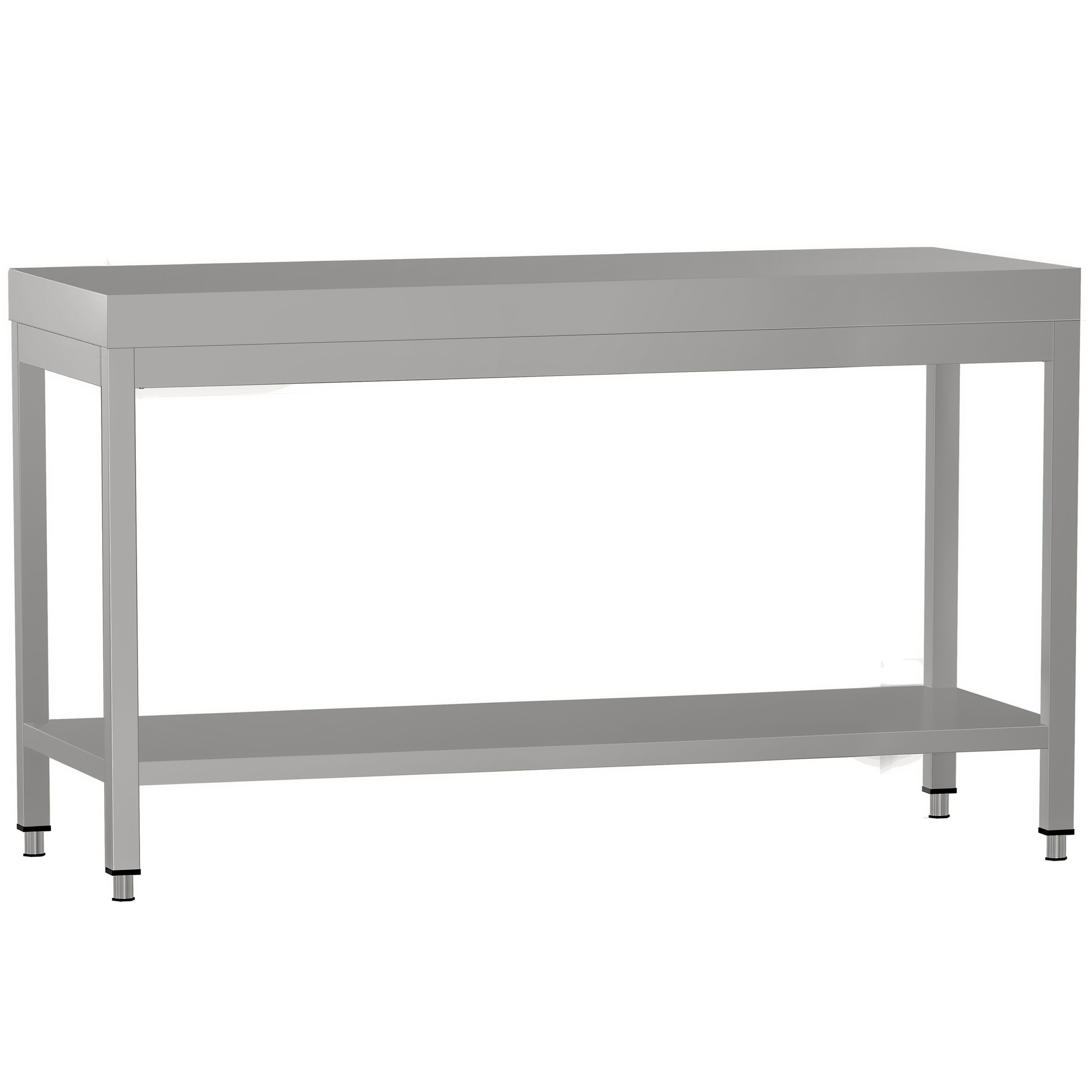Table de travail en inox ECO – 1600 × 600 mm – avec tablette inférieure