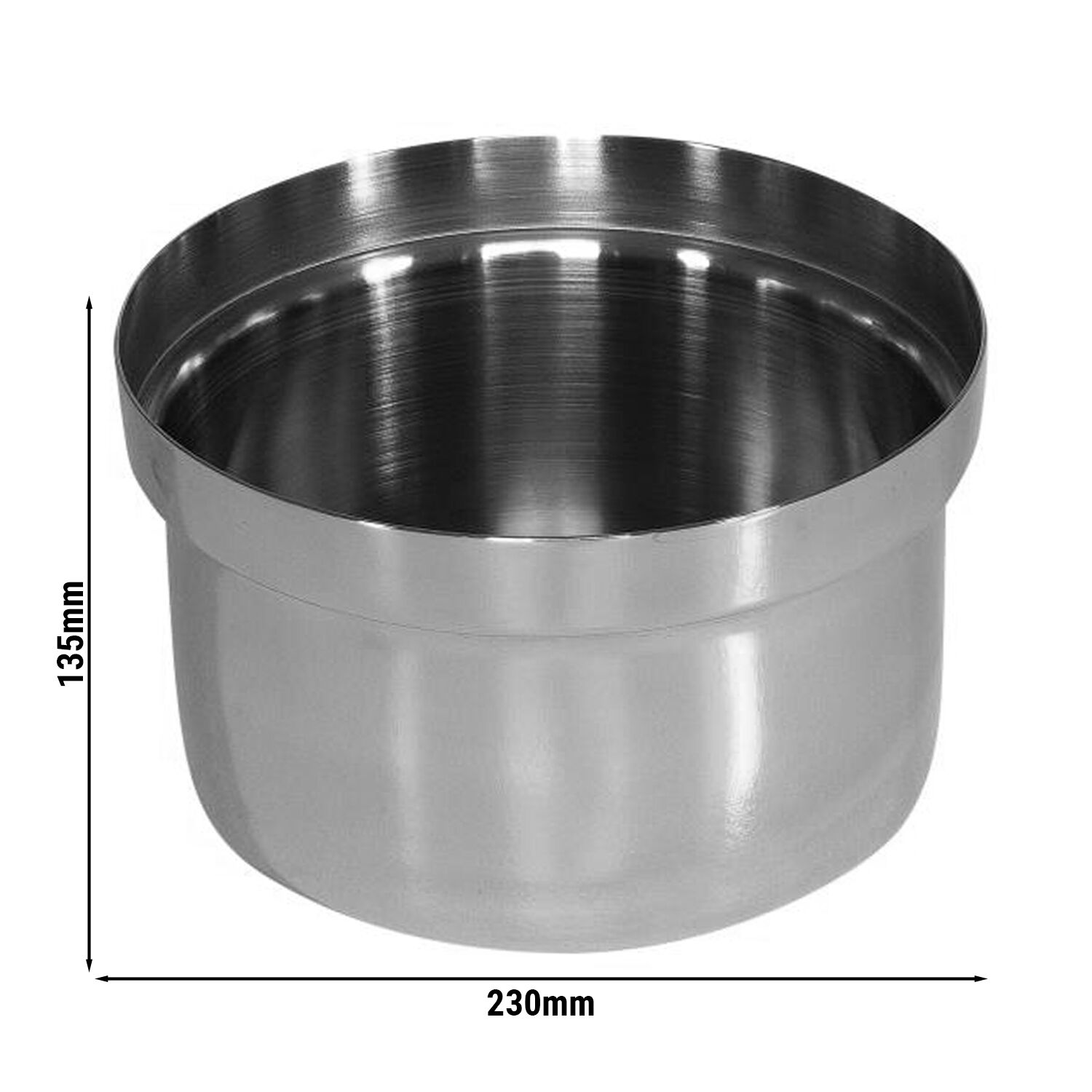 (6 pcs) Coupe - BRIDGE - Acier inoxydable 18/8 - carré - 230x230mm - Profondeur : 135mm
