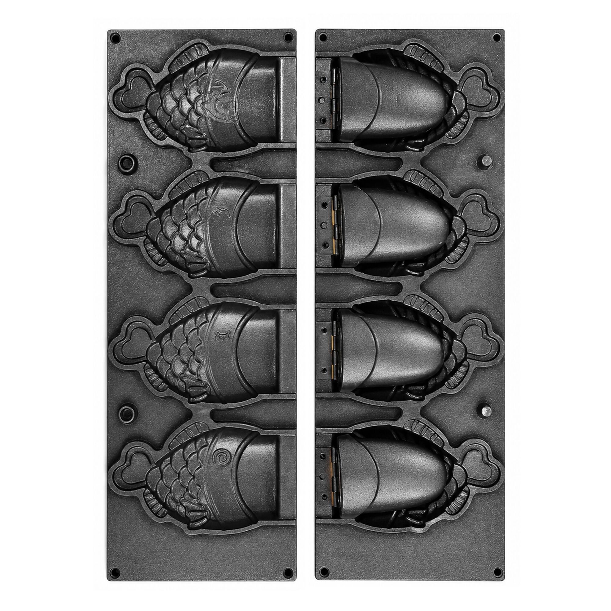 Plaques pour machine à tartelettes TMOPH - Forme : 4x poisson taiyaki ouvert