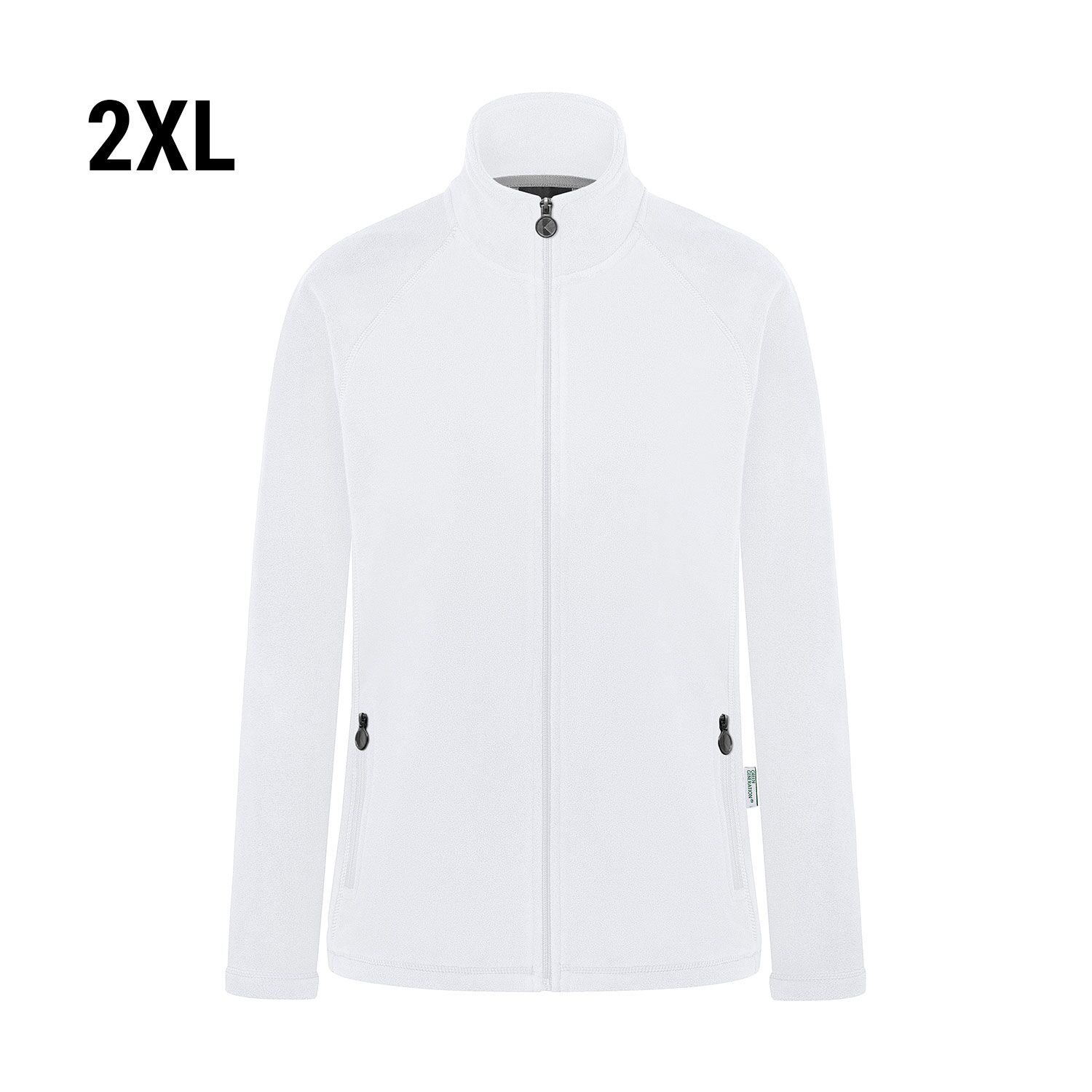 KARLOWSKY | Women's Workwear Fleece Jacket Warm‑Up – White - XXL - Recycled Polyester