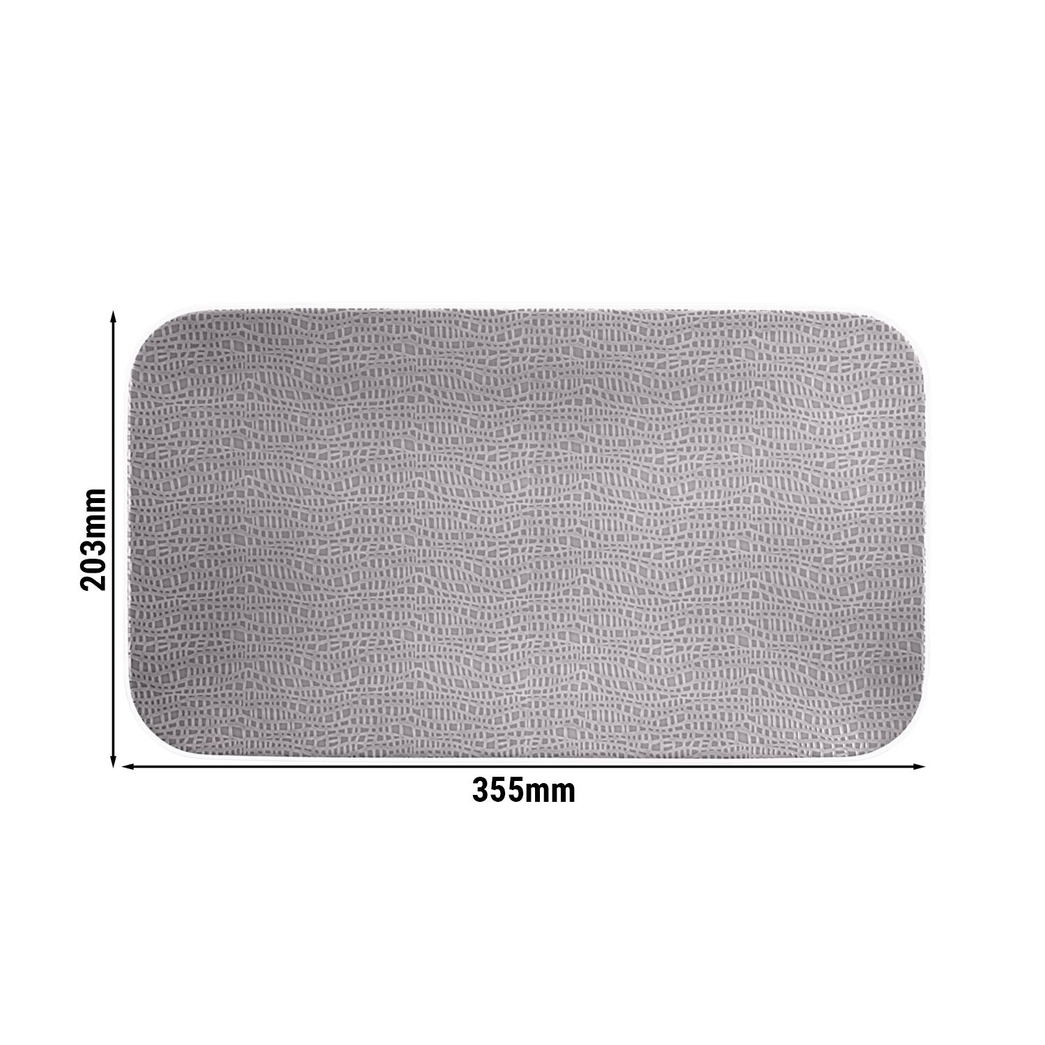 (2 pièces) SELTMANN WEIDEN | Assiette coupe – plate rectangulaire – 350 × 200 mm – Gris