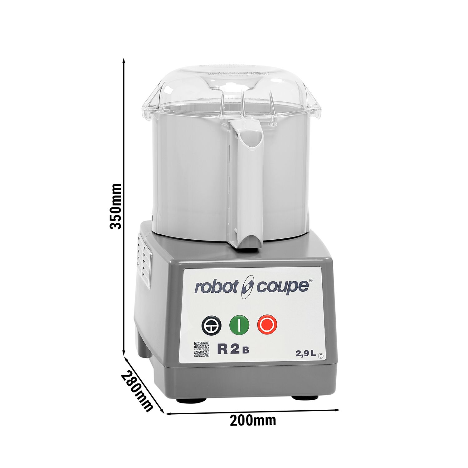 ROBOT COUPE | R 2B - Tischcutter / Hummus Cutter - 2,9 Liter - 550 Watt - 1500 U/min