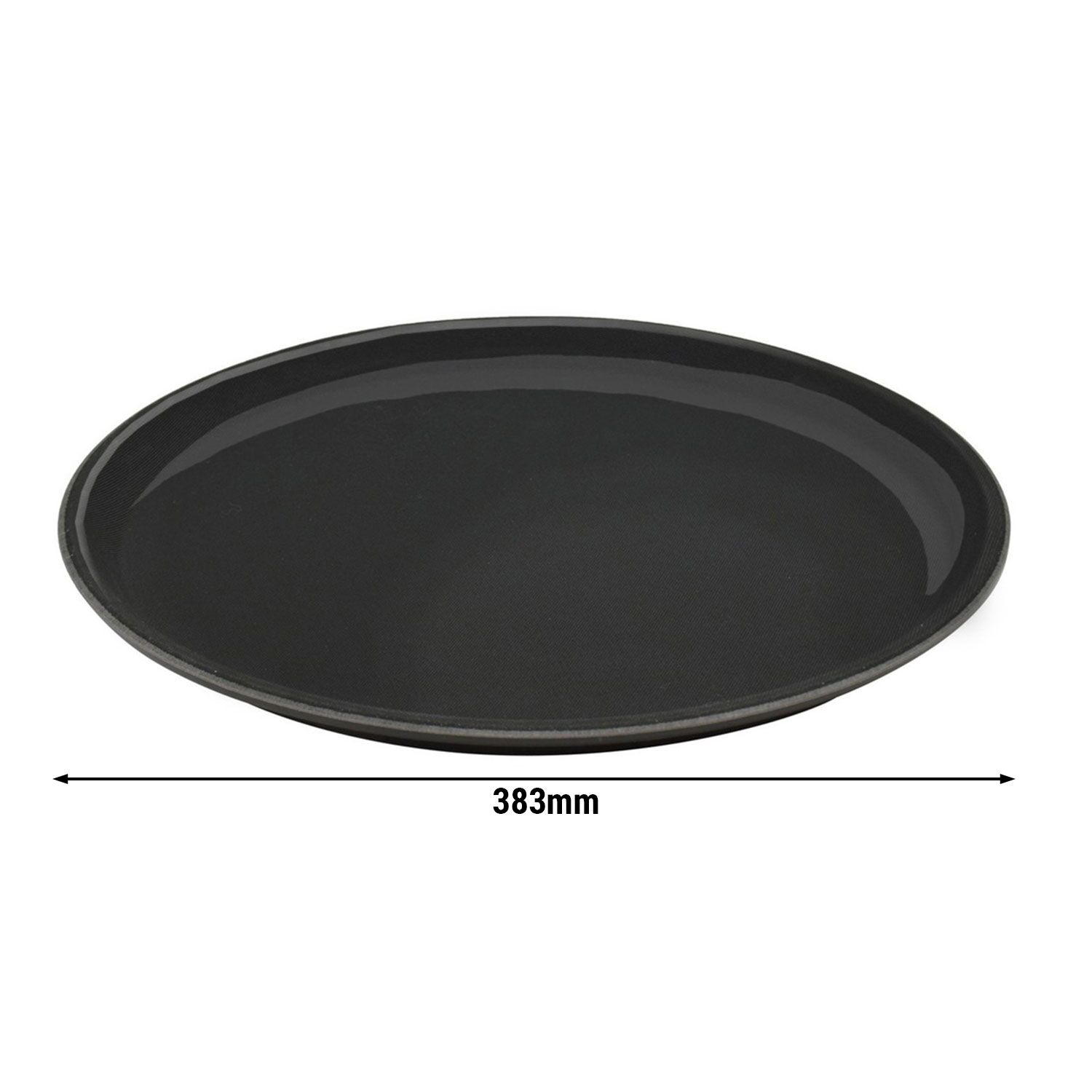 Tablett für Abdeckhaube - Schwarz - Rund