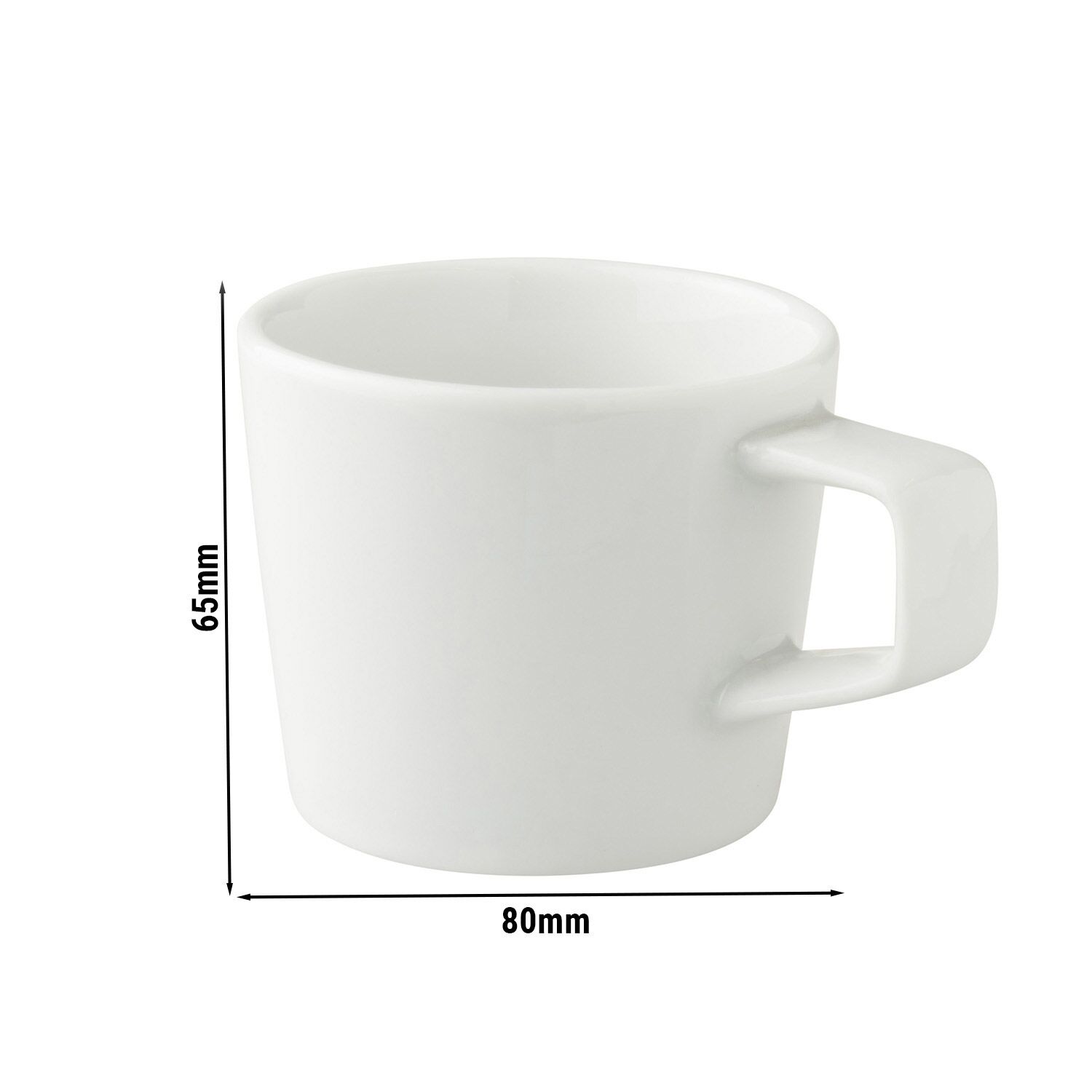 (12 pcs) WHITE DELIGHT - Tasse à cappuccino White Delight - 180ml - Blanc