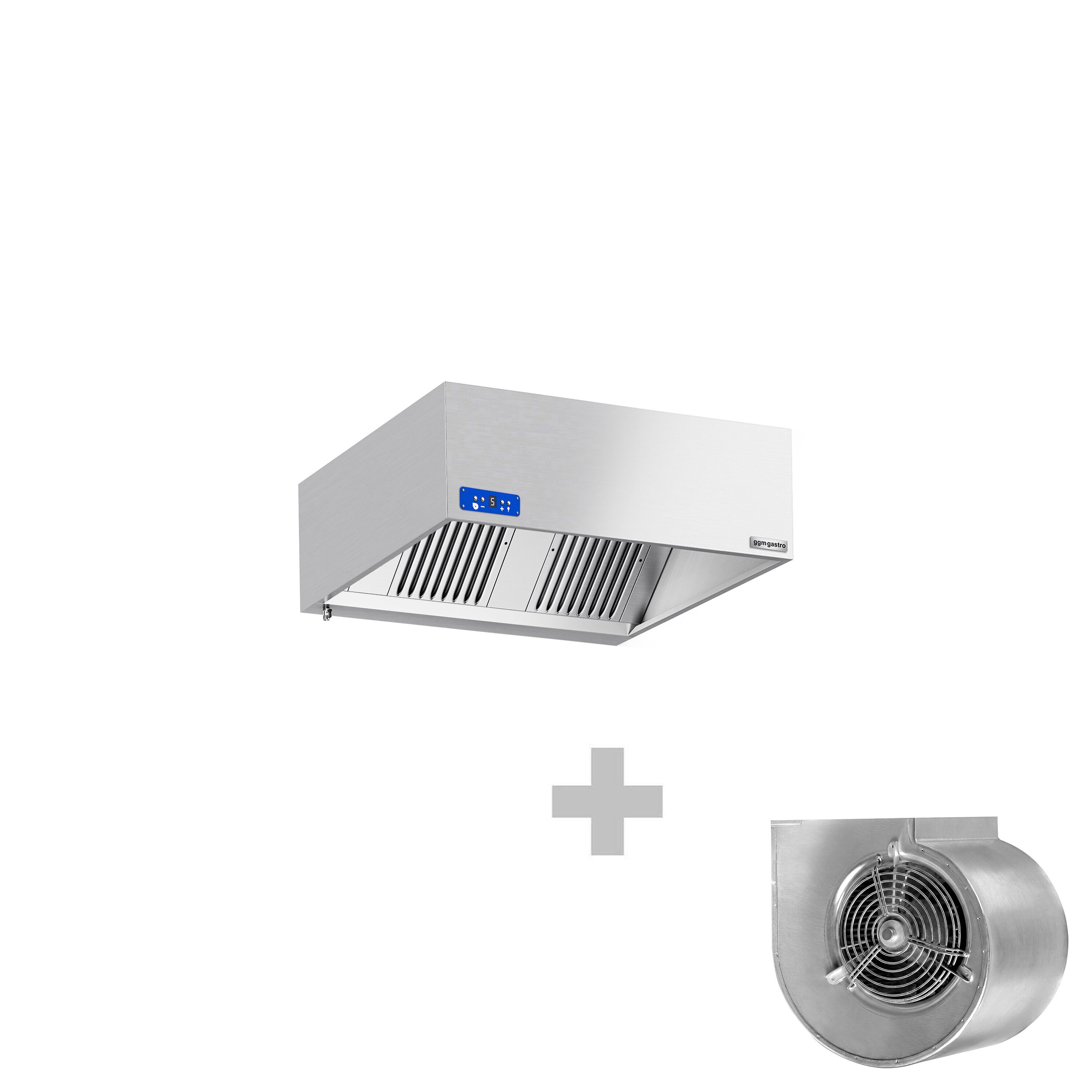 Commercial Wall-Mounted Extractor Hood with Motor – 1200mm – with Speed Controller, Baffle Filters & Lighting