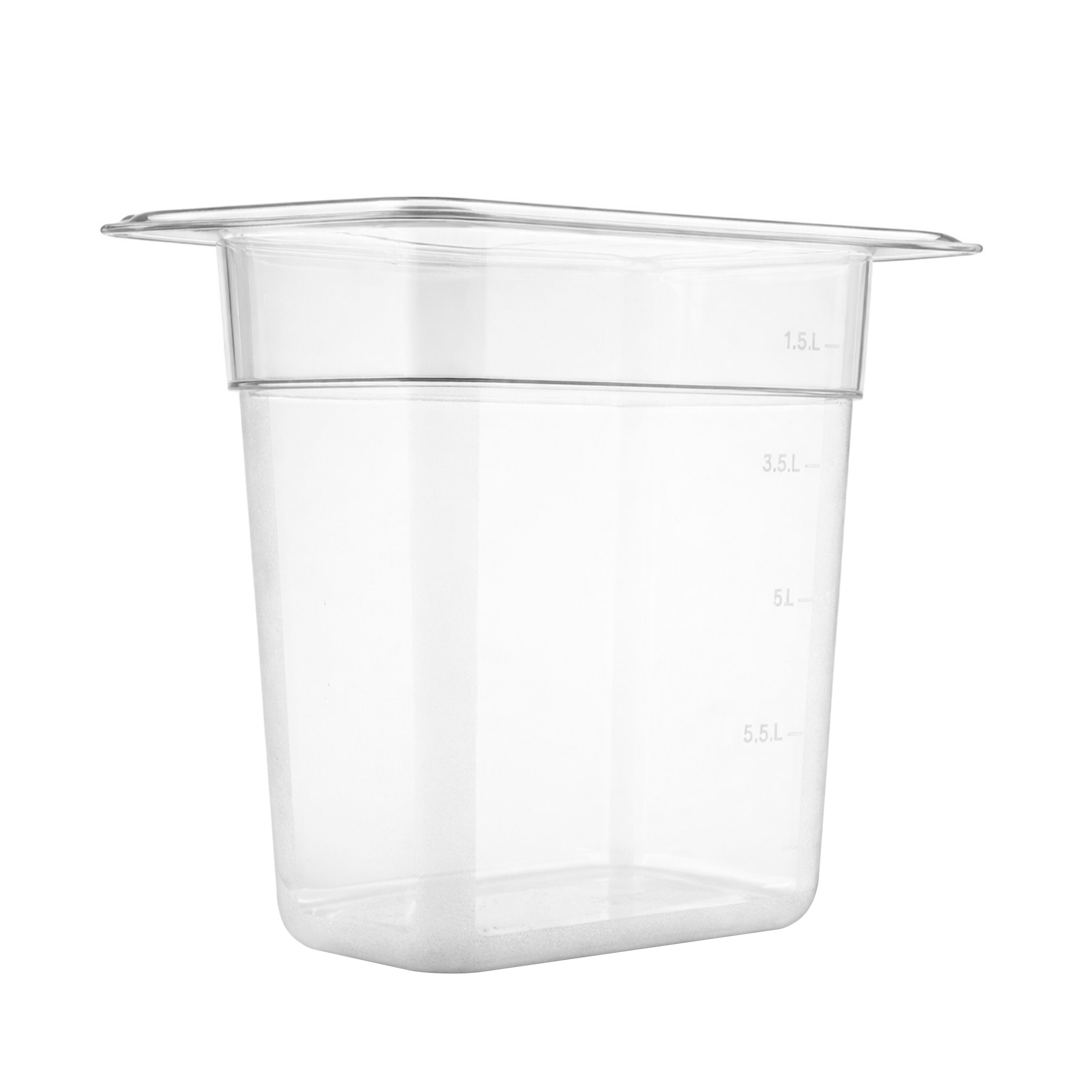 (6 pièces) Bac en Polycarbonate GN 1/9 - Transparent - Hauteur : 150 mm