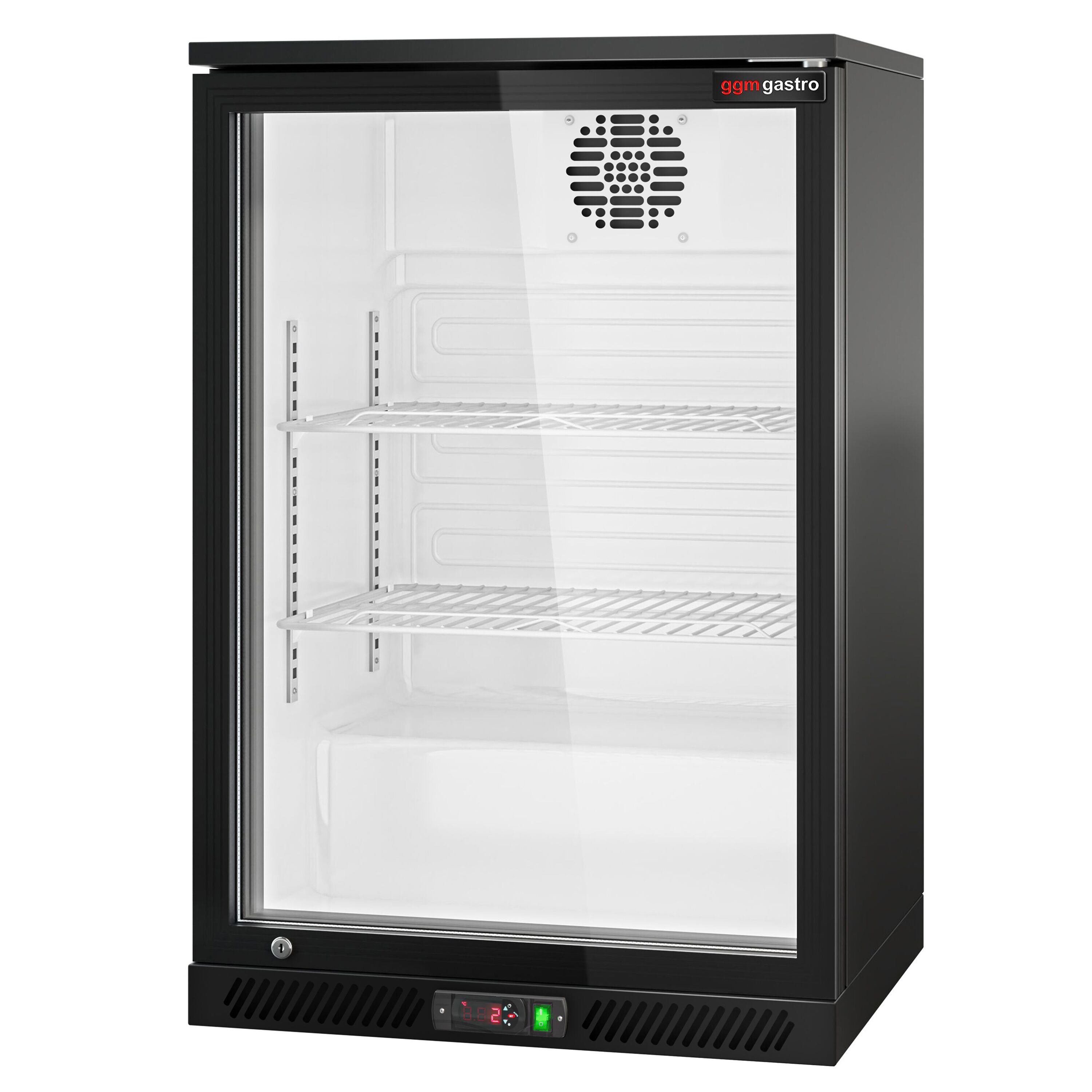 Réfrigérateur de bar – 600 mm – 126 litres – avec 1 porte vitrée battante – Noir