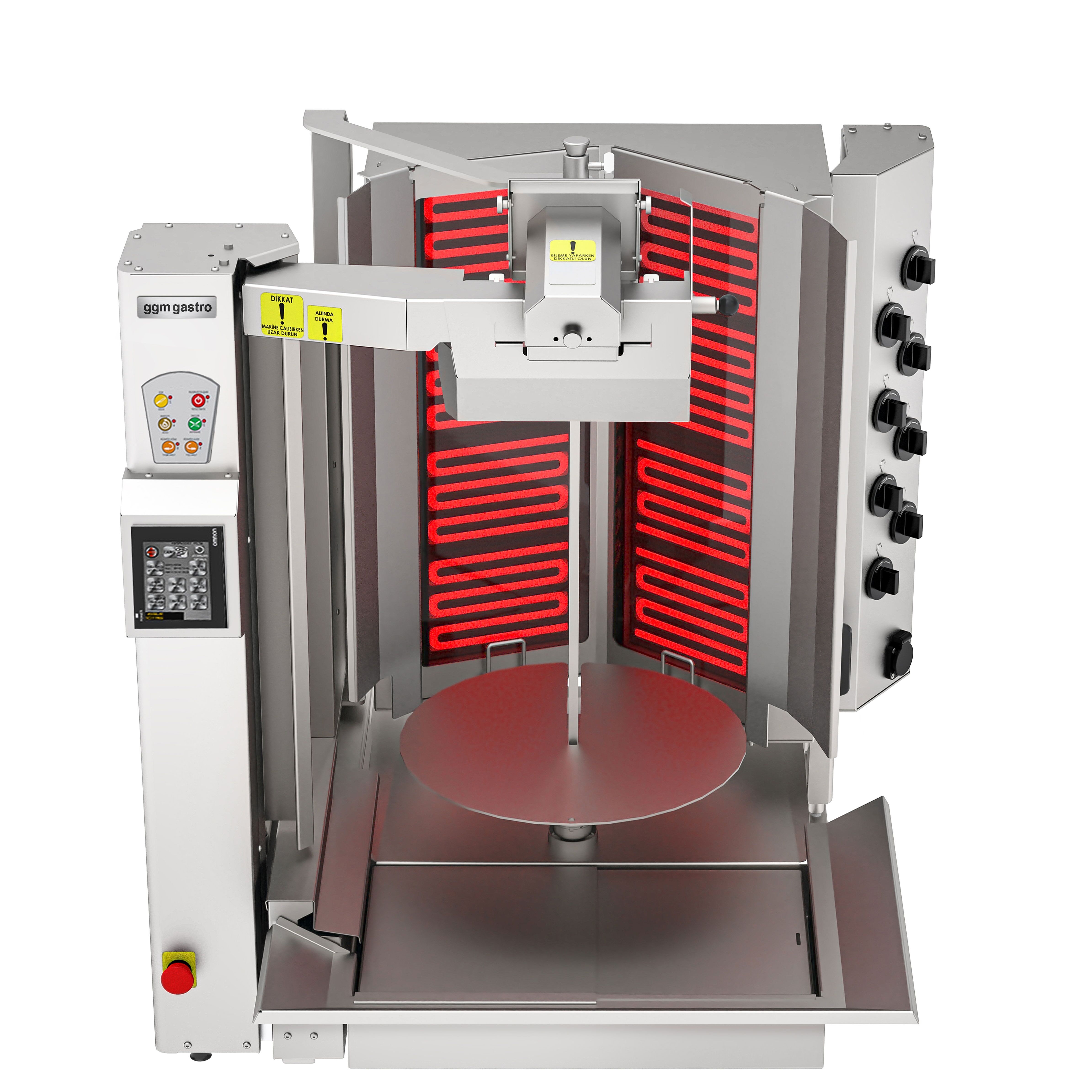 Electric Automatic Doner Kebab Grill - 8 Burner - with Auto‑Slicer - up to 130kg - 12.8kW - incl. 1 skewer & drip tray