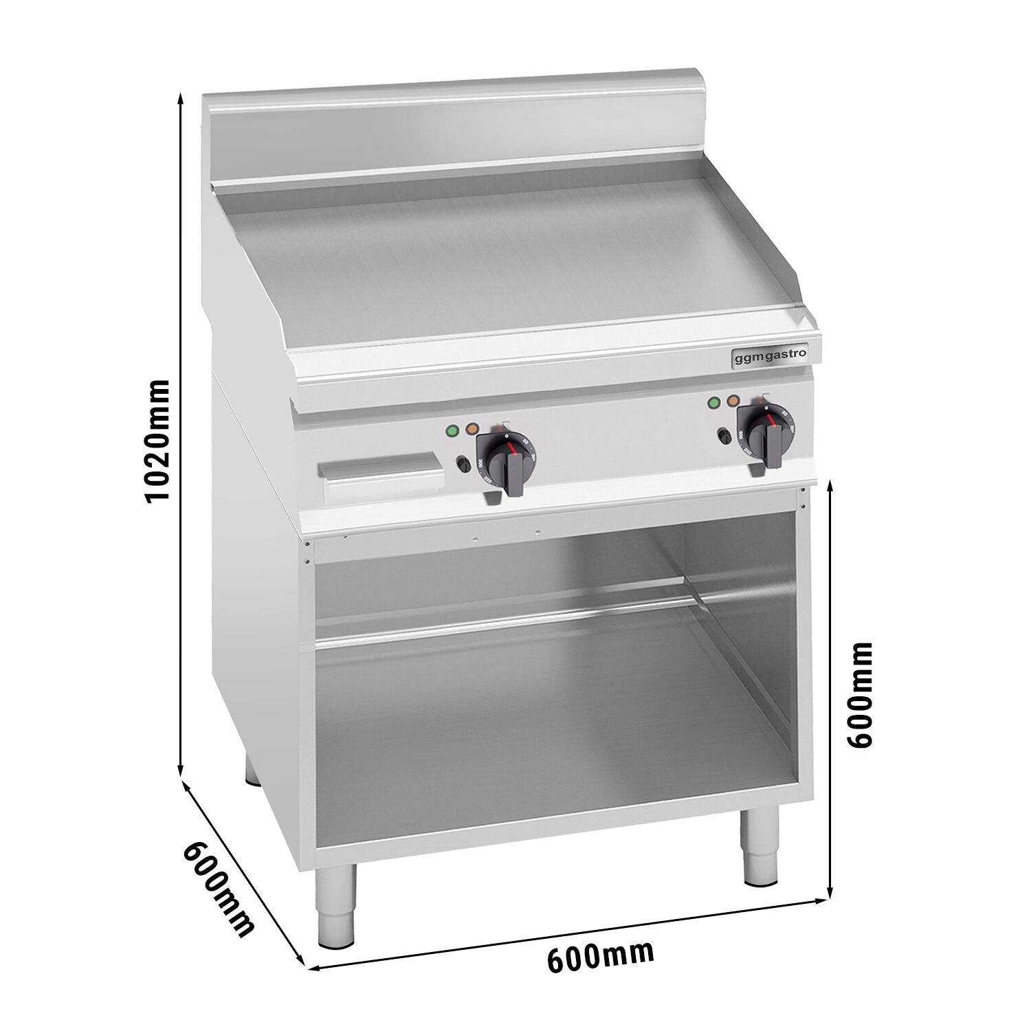 Plaque de cuisson électrique - 8 kW - lisse - incl. soubassement