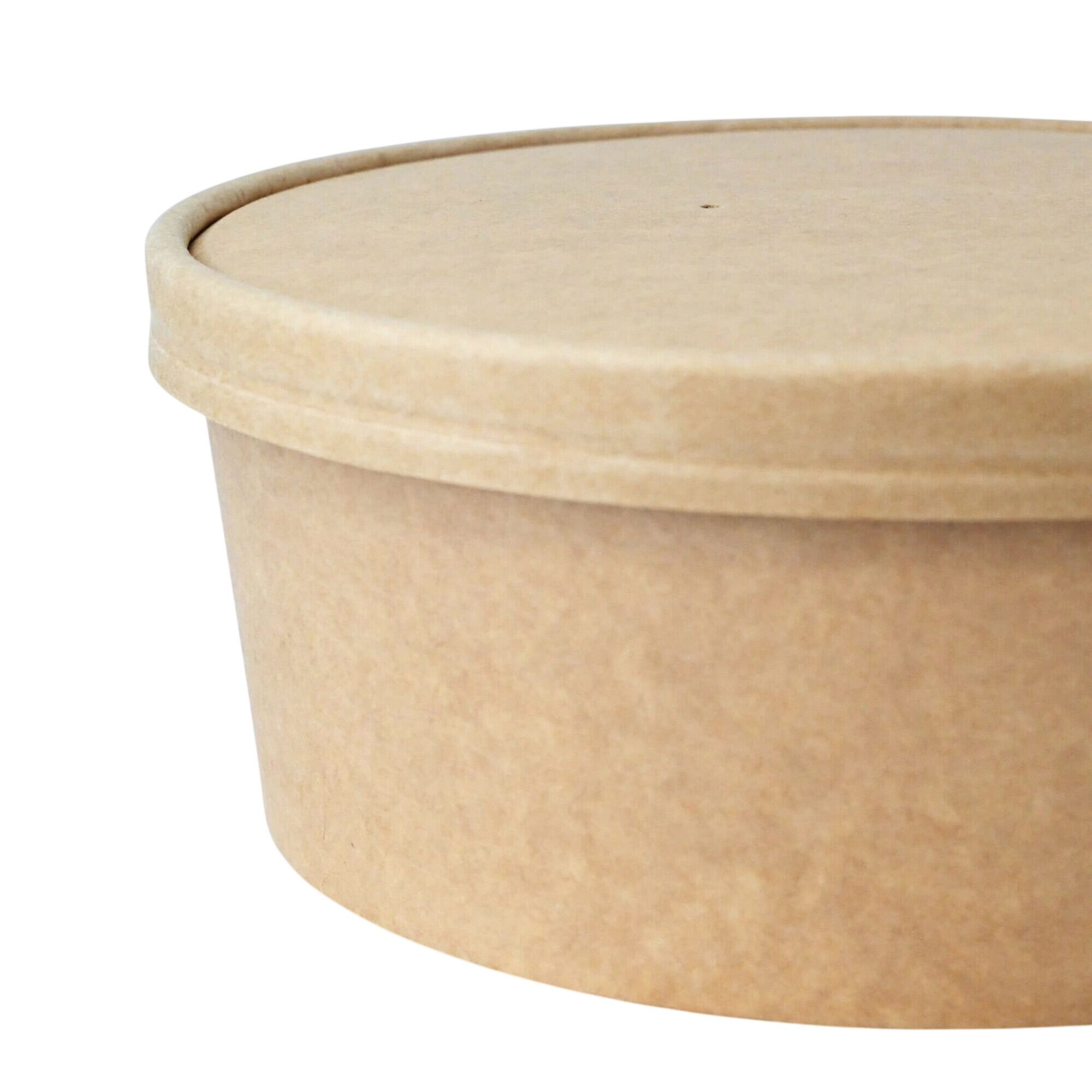 (300 pcs) Barquette réutilisable - Ronde - Brun