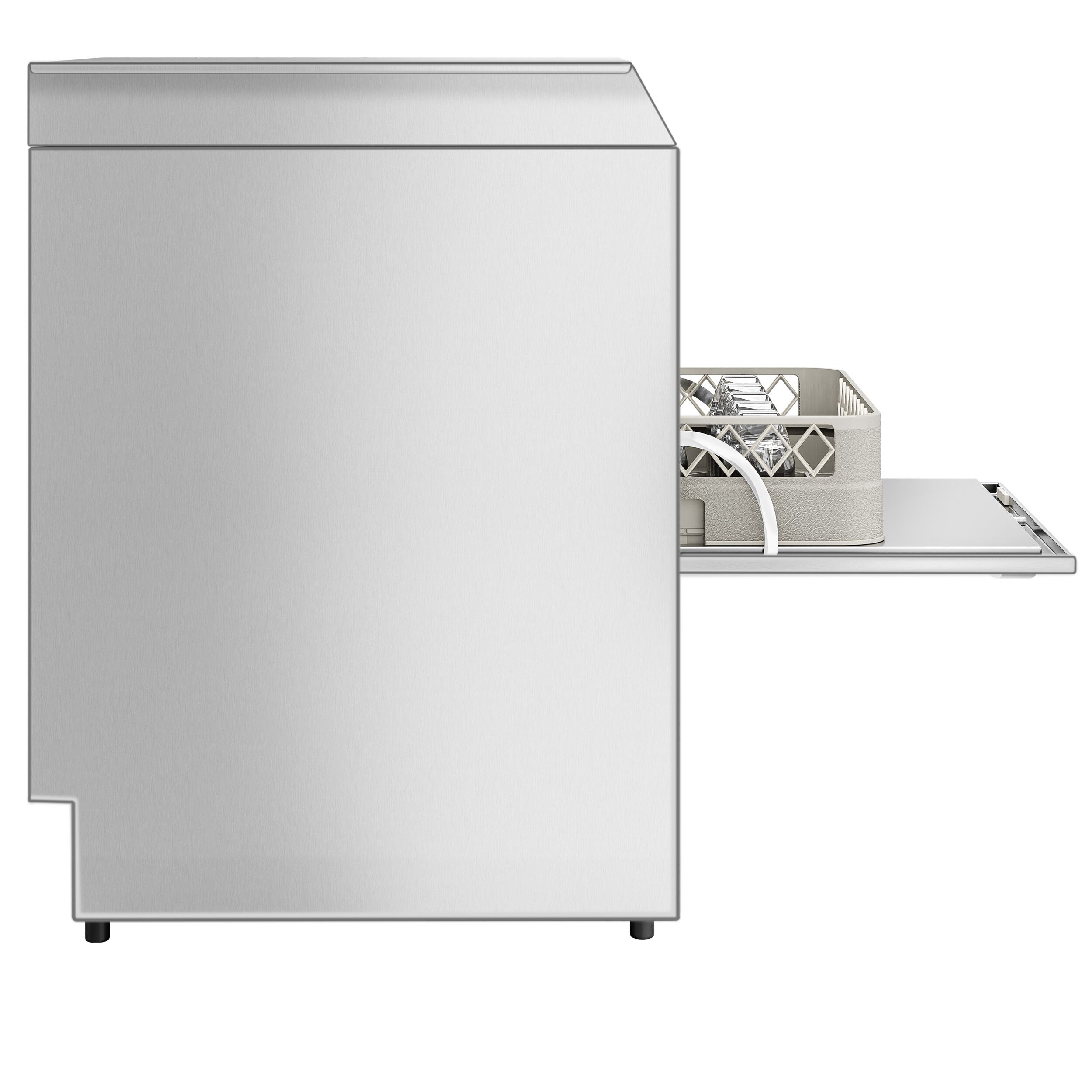 Double-skinned Compact Glasswasher - Digital - 3.4kW - with Drain Pump, Detergent & Rinse Aid Pumps & Wi-Fi Option