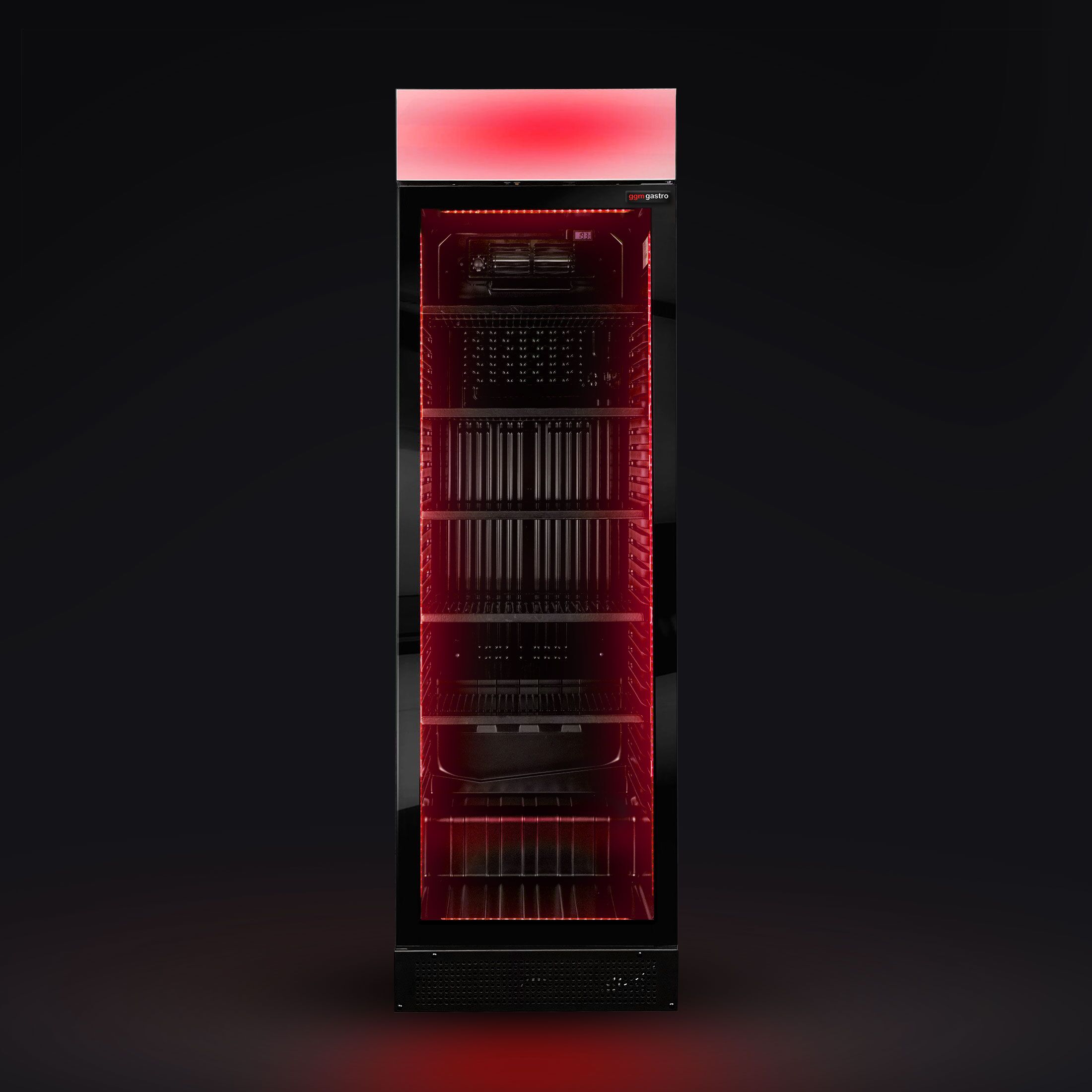 Vitrine réfrigérée à boissons - 345 litres - design sans cadre - avec 1 porte vitrée et éclairage LED coloré