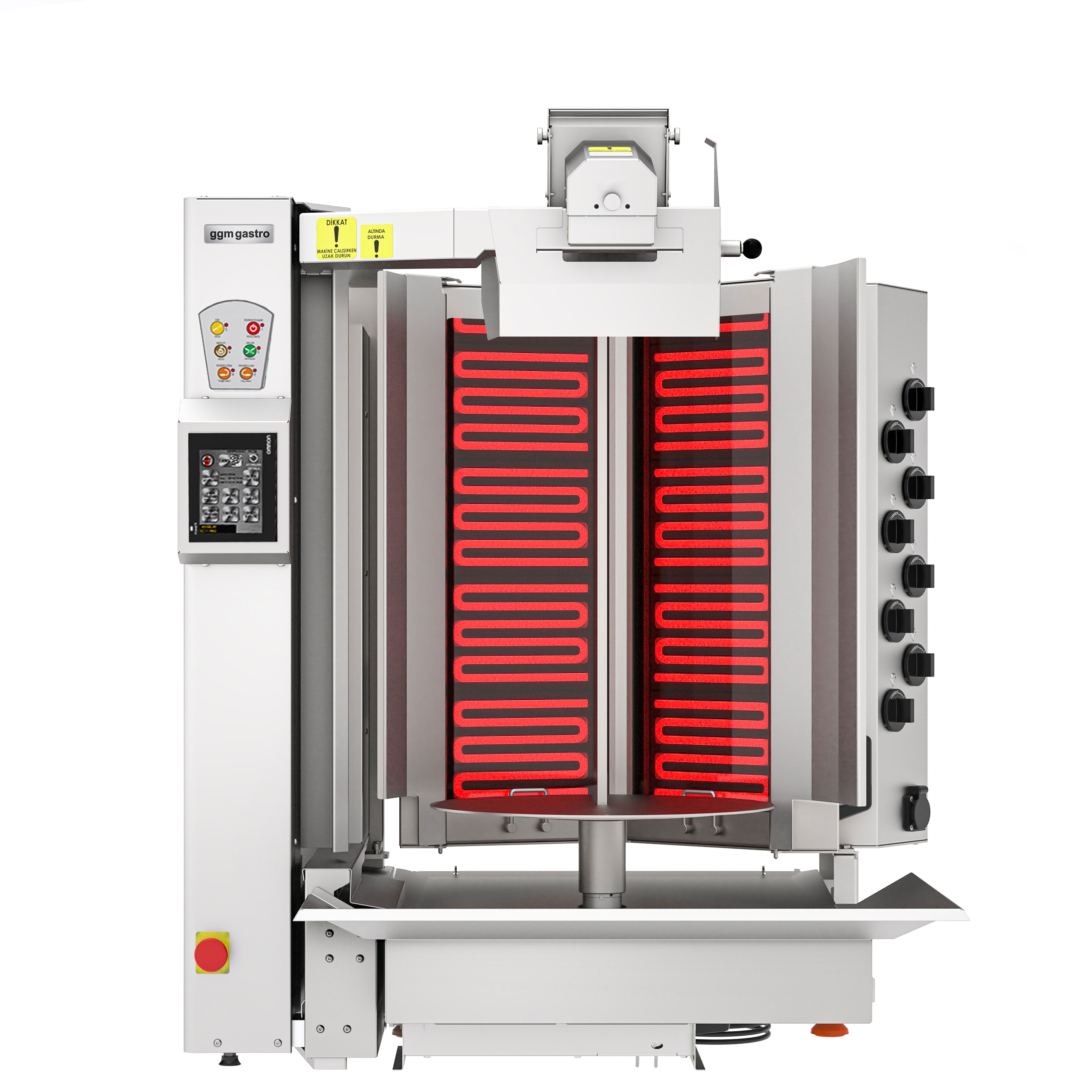 Electric Automatic Doner Kebab Grill - 8 Burner - with Auto‑Slicer - up to 130kg - 12.8kW - incl. 1 skewer & drip tray