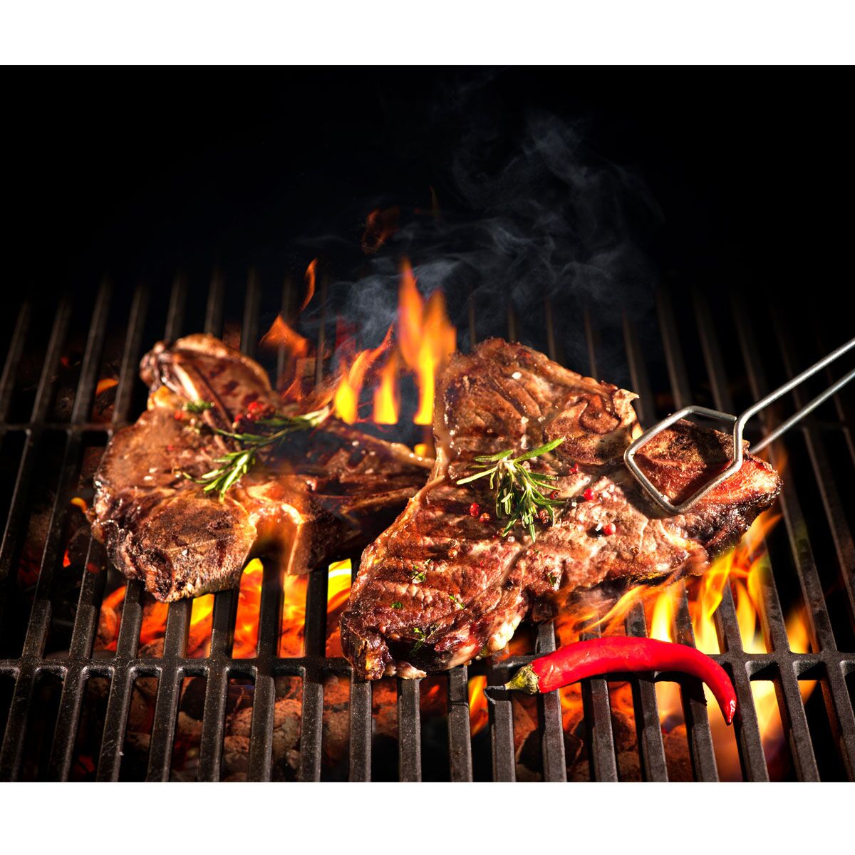 Houtskooloven - 890mm - rood - 4 grillroosters