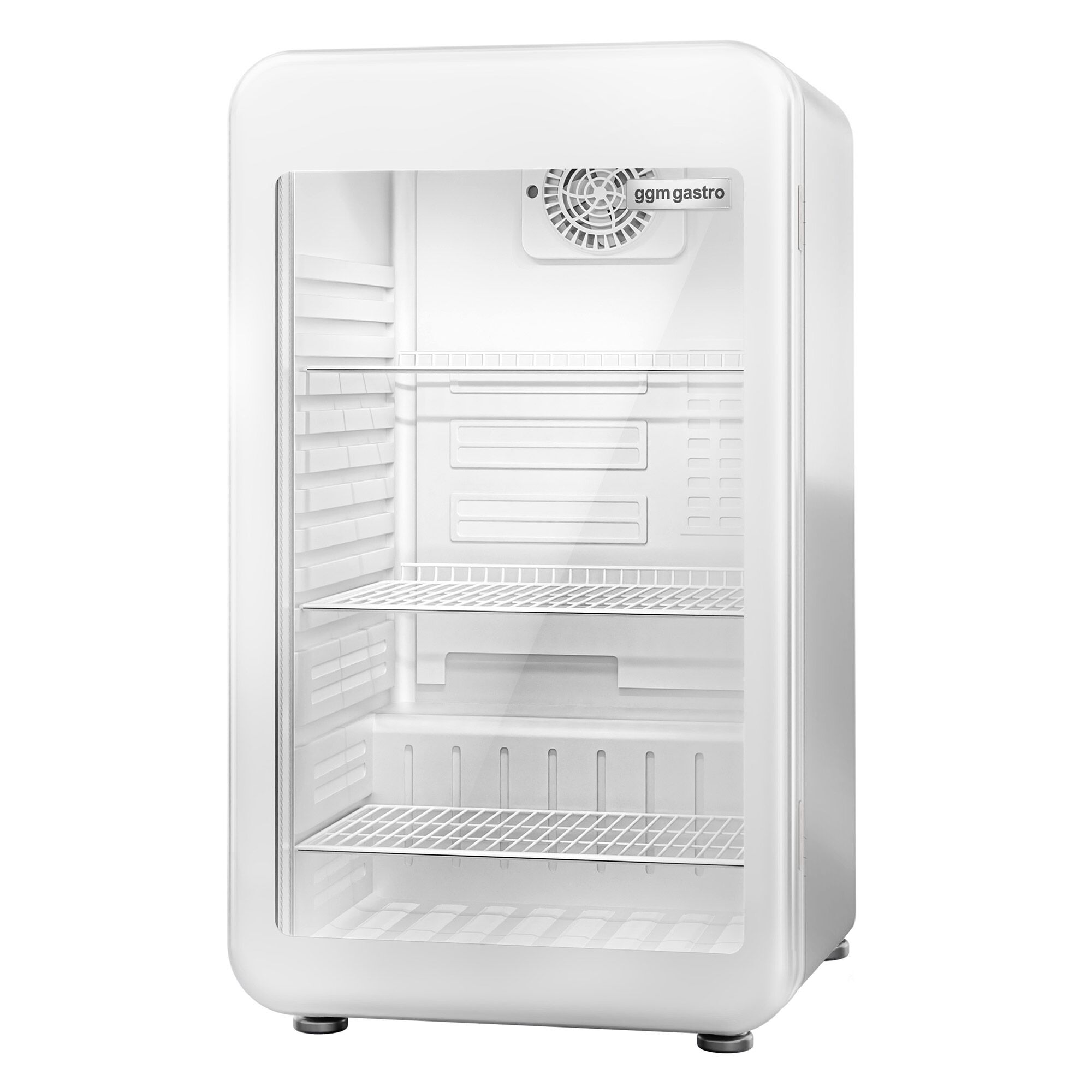 Minibar - 495mm - 113L - avec 1 porte en verre - Blanc - double vitrage, porte réversible