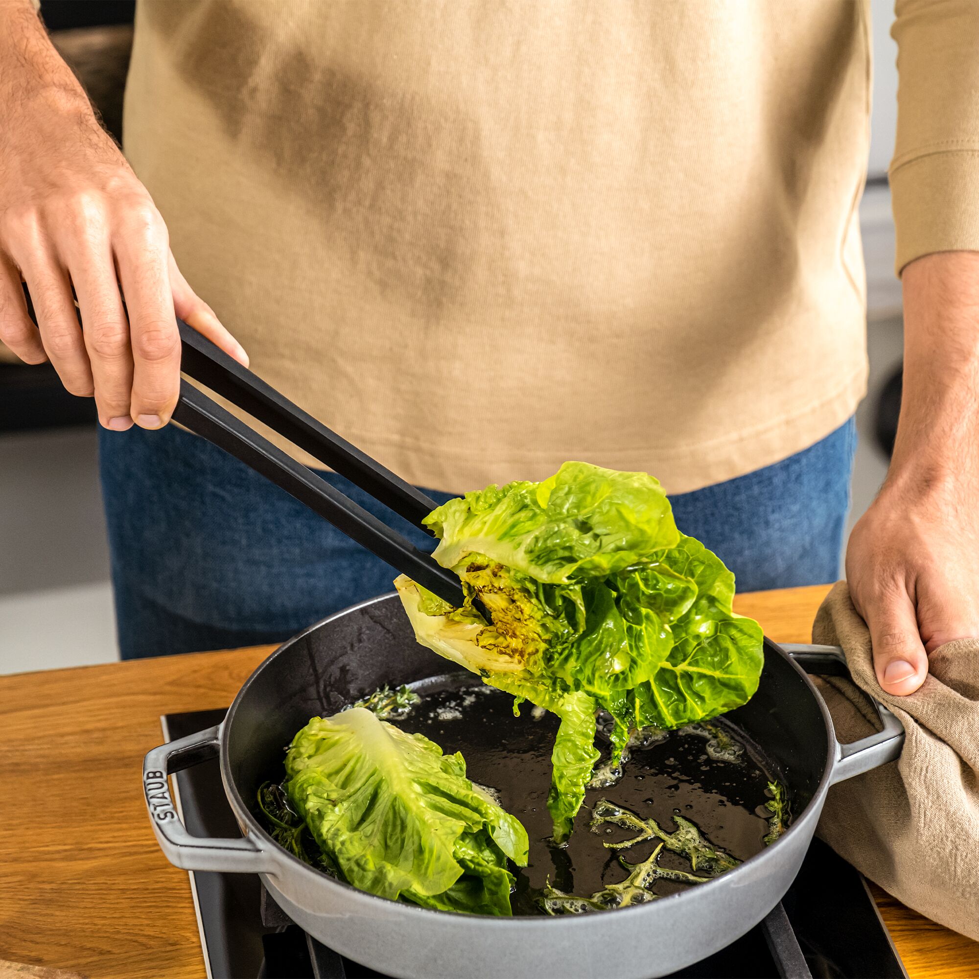 STAUB | Silicone Catering Tongs – 31 cm - Non-stick Safe - Black