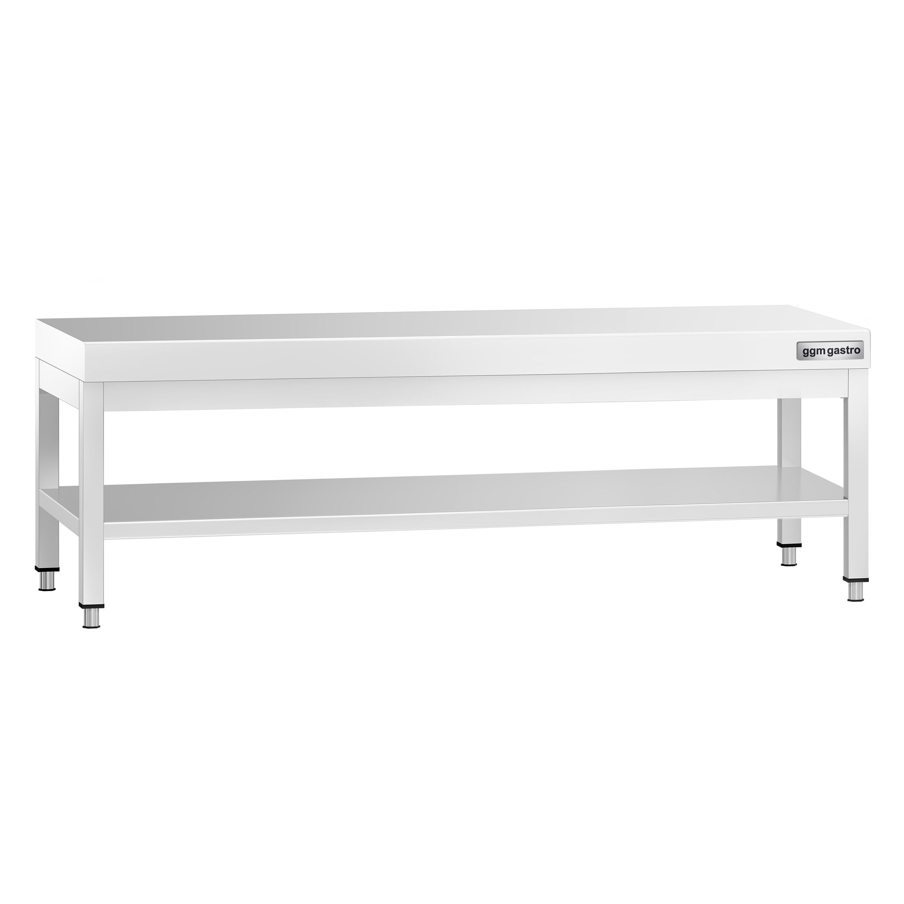 Table de travail en acier inoxydable PREMIUM - 1800x600mm - avec étagère basse
