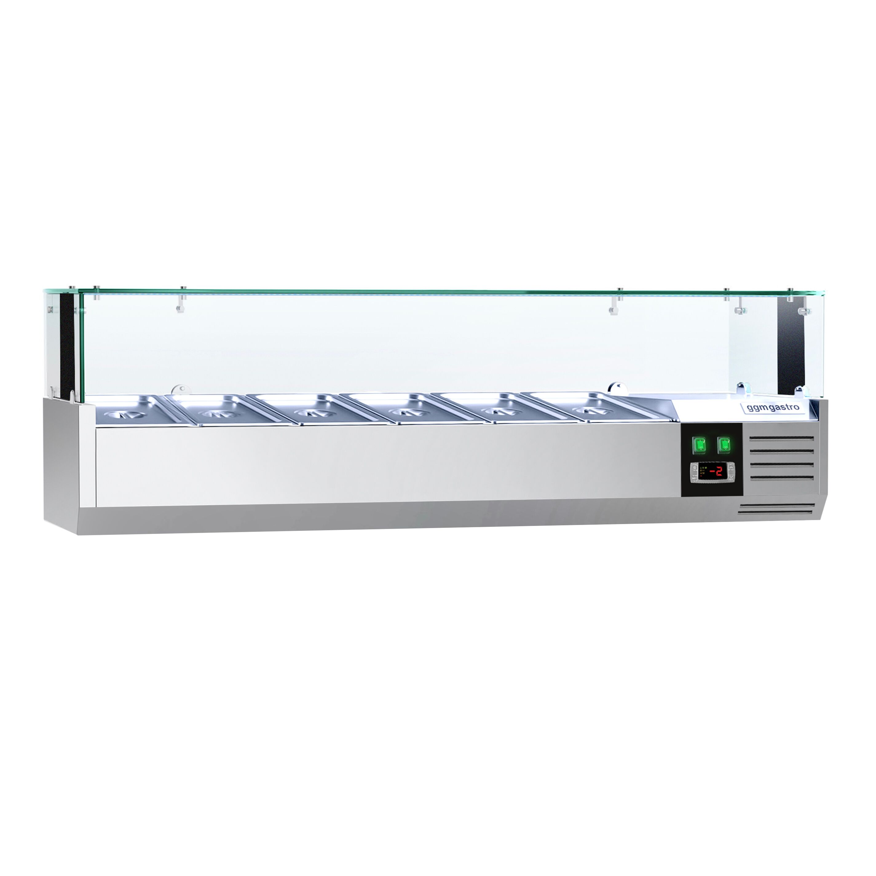 Vitrine Réfrigérée à Ingrédients PREMIUM avec éclairage LED - 1400x335mm - 6x GN 1/4