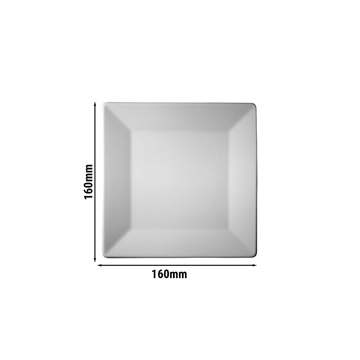 (24 pièces) MAYA - Assiette - Plate & Carrée - 160x160 mm - Blanc