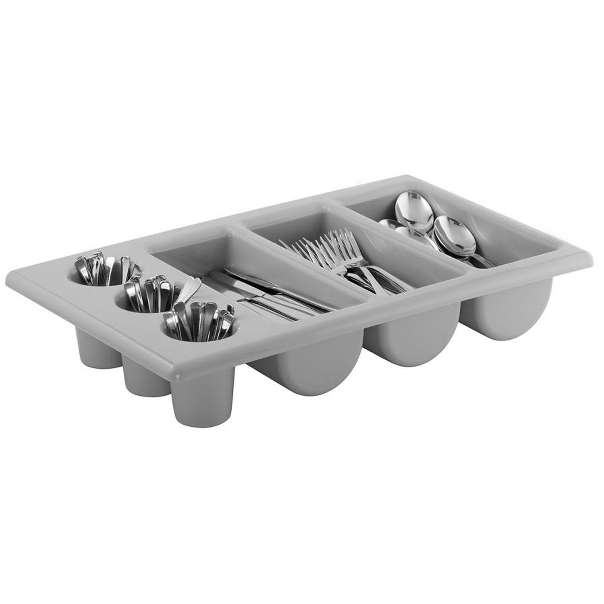 (6 Pièces) Bac à Couverts GN 1/1 - 530 x 325 mm - Polypropylène - 6 Compartiments