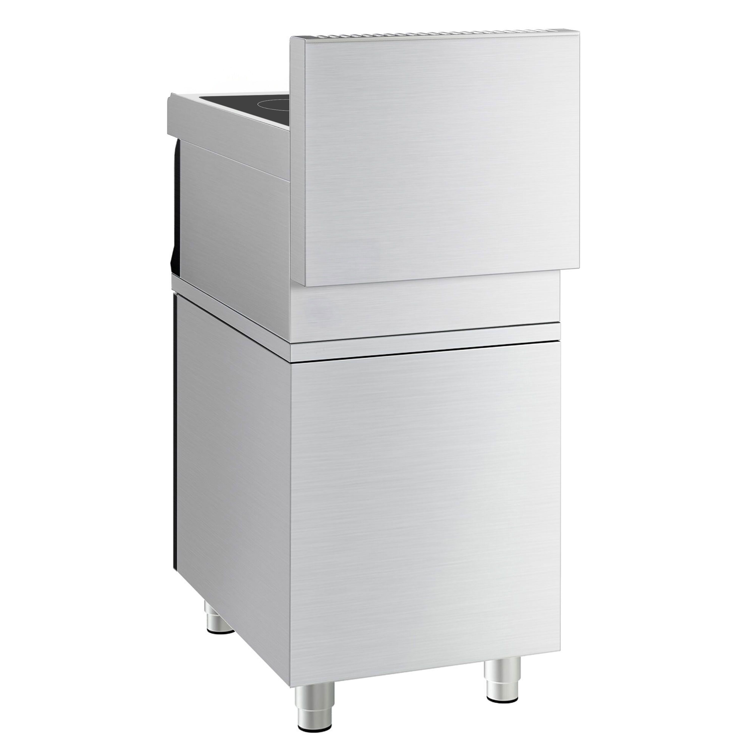 Cuisinière à induction - 7 kW - 2 plaques de cuisson - incl. meuble bas avec 1 porte