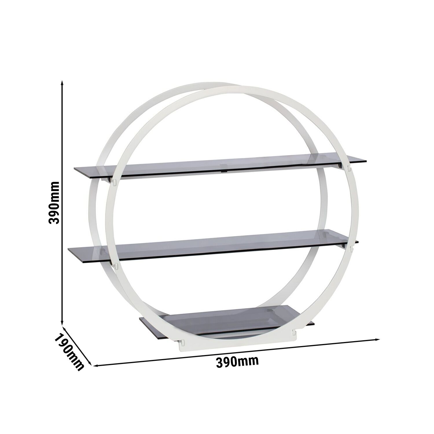 Présentoir buffet / étagère - Ø 390 mm - Blanc