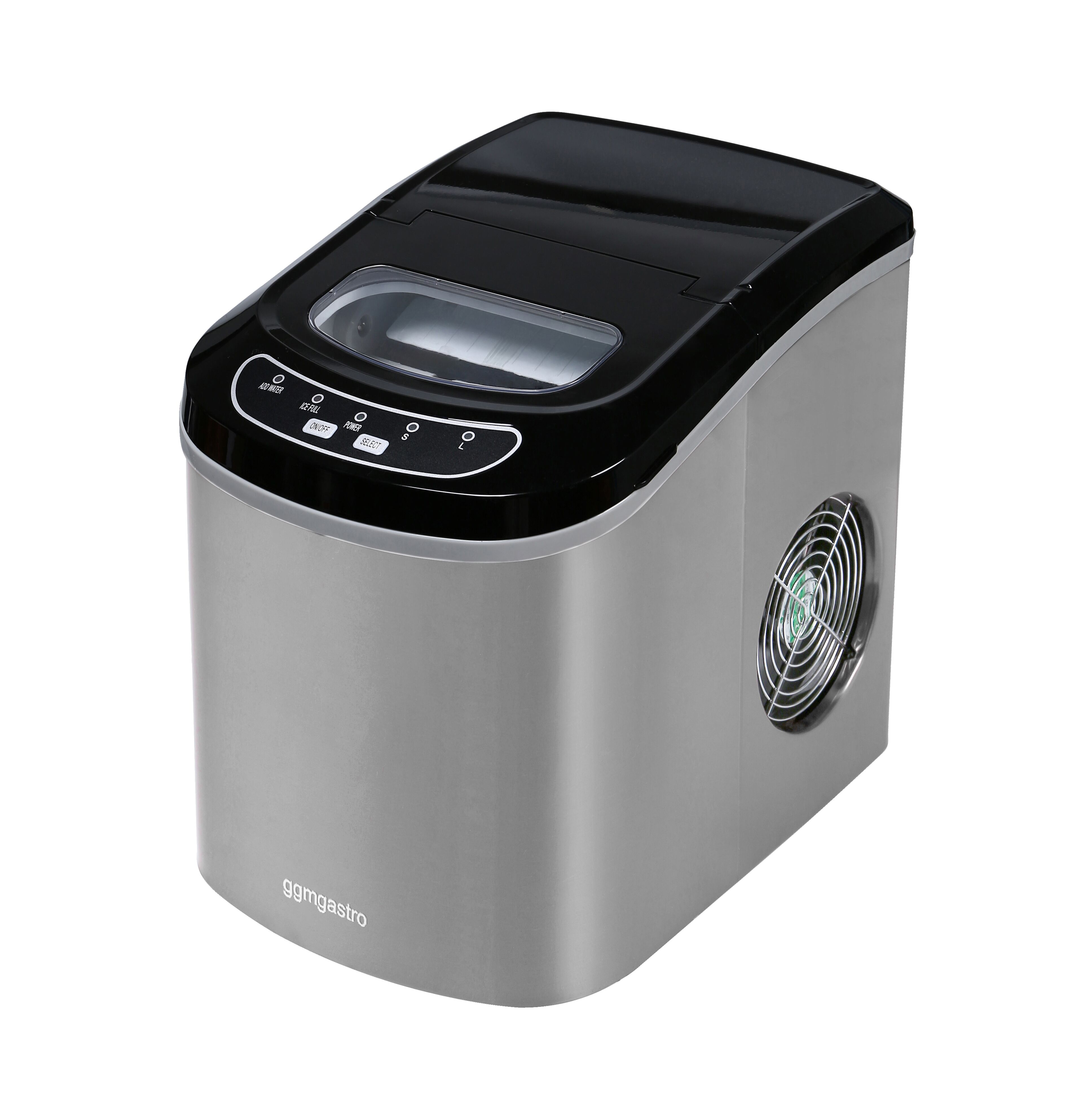 Eiswürfelmaschine - Hohlzylinder - 12 kg/24 h - Silber