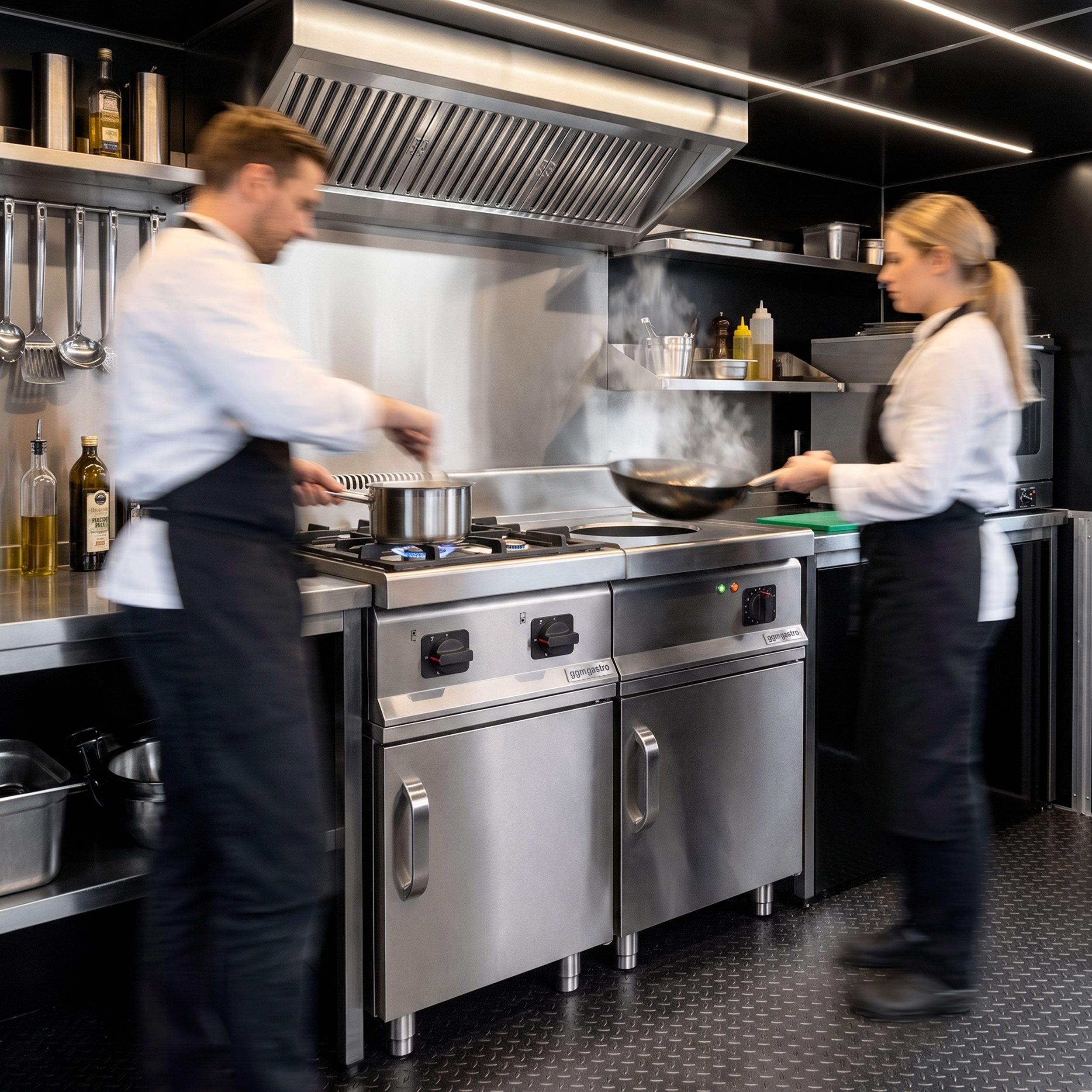 Wok İndüksiyonlu Ocak - 3,5kW - 1 pişirme bölgesi - Ø 300mm