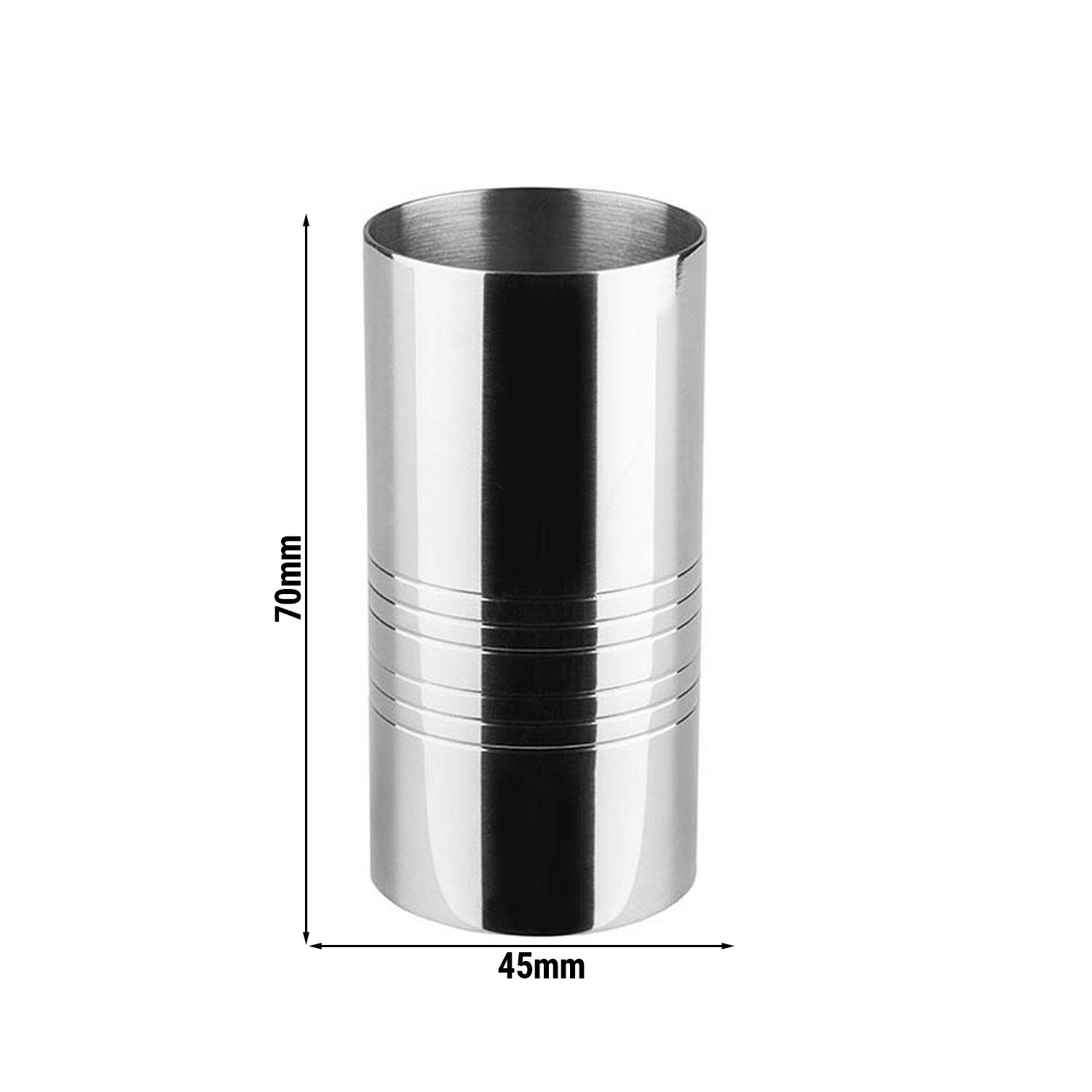 (6 pcs) Jigger double - acier inoxydable - 3cl/5cl (30/50 ml) - estampillé CE