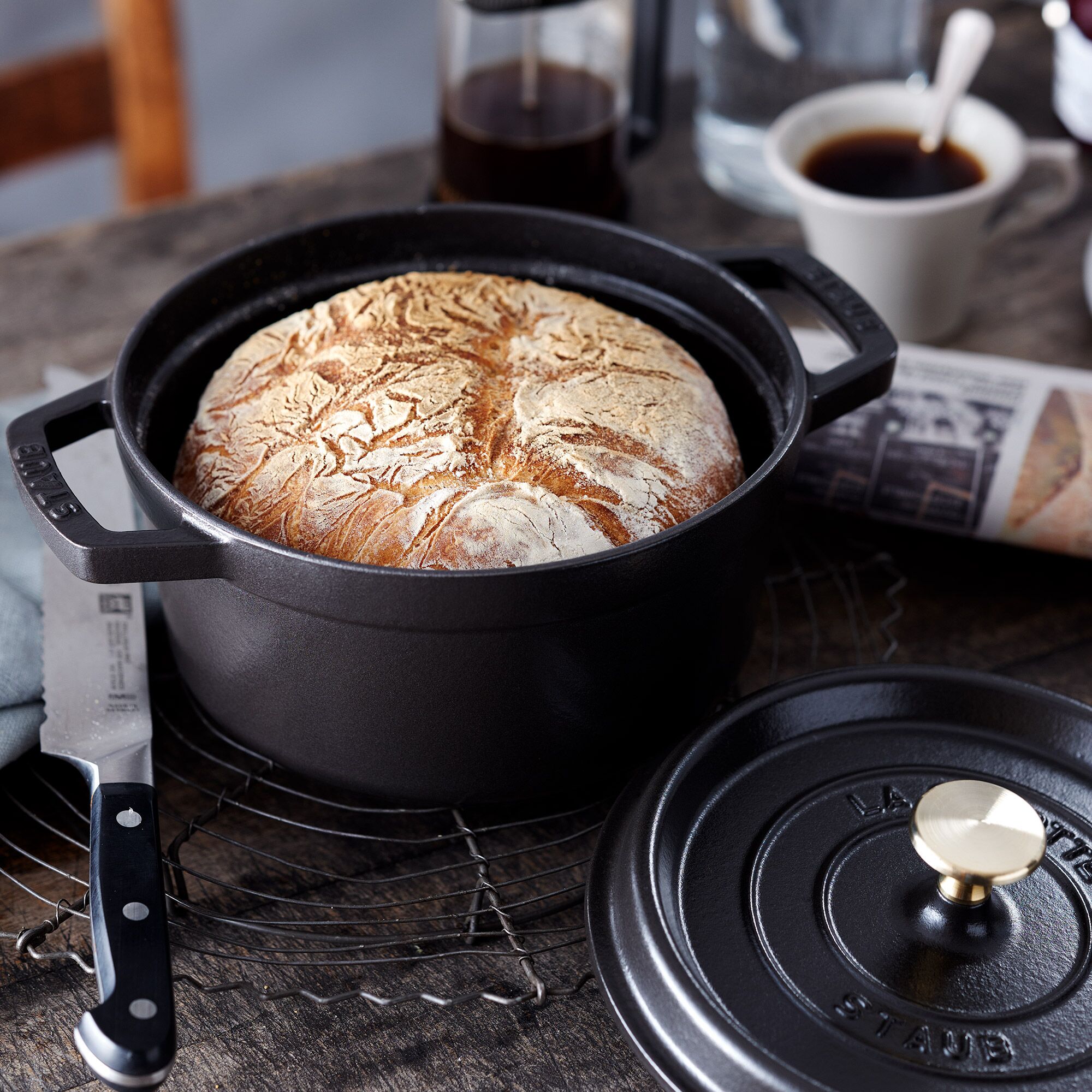 STAUB | LA COCOTTE - Cocotte - Ø 180mm - Gjutjärn - Svart