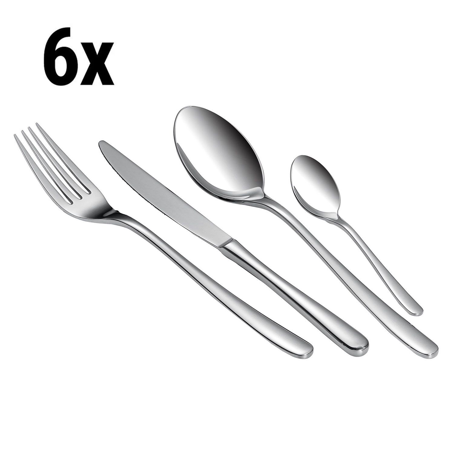 (144 pcs) Ensemble de couverts Avril - Acier inoxydable 18/10 - 144 pièces - Pour 36 personnes