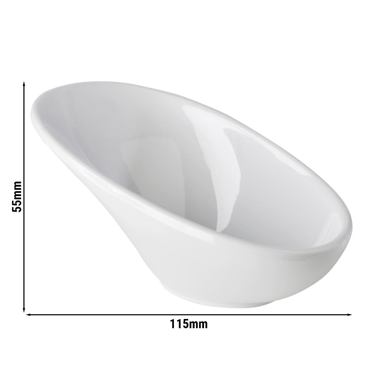 (12 pièces) Coupelles à sauce - FRIENDLY - PET - 40 ml - 115 x 60 mm - Blanc
