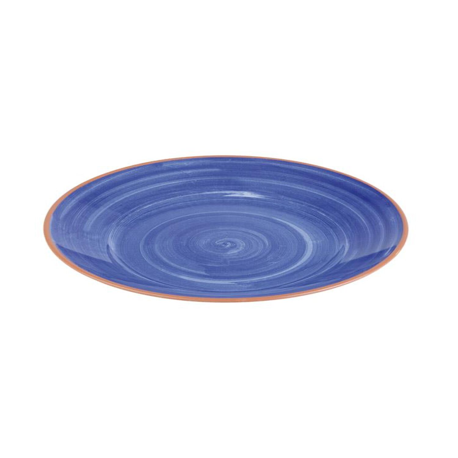 (6 pcs) Plateau de présentation - LA VIDA - Mélamine - Ø320mm - Hauteur:35mm - Bleu - empilable, compatible lave-vaisselle