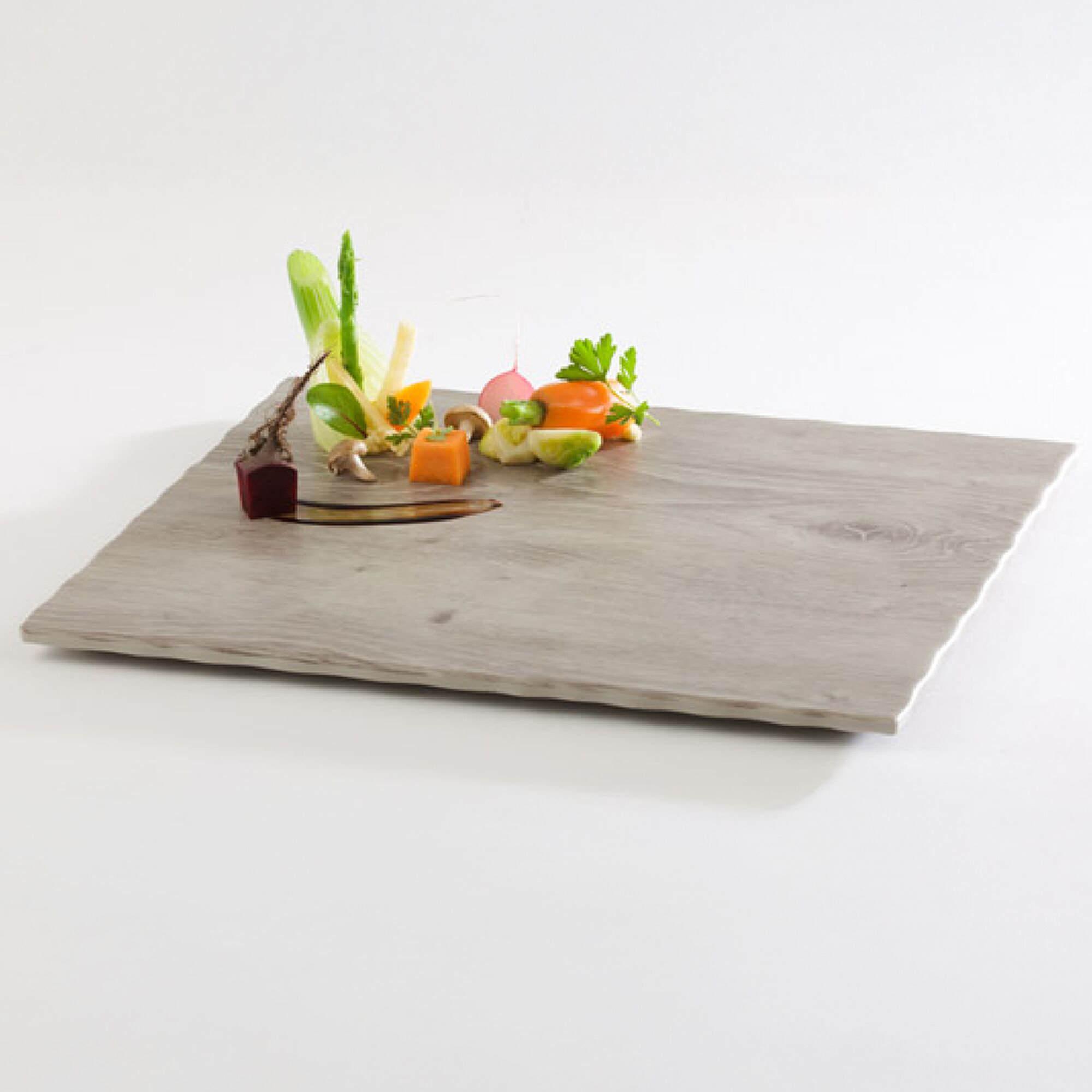 (6 pièces) Plateau GN 1/2 – DRIFTWOOD – Mélamine – Hauteur : 15 mm – Gris