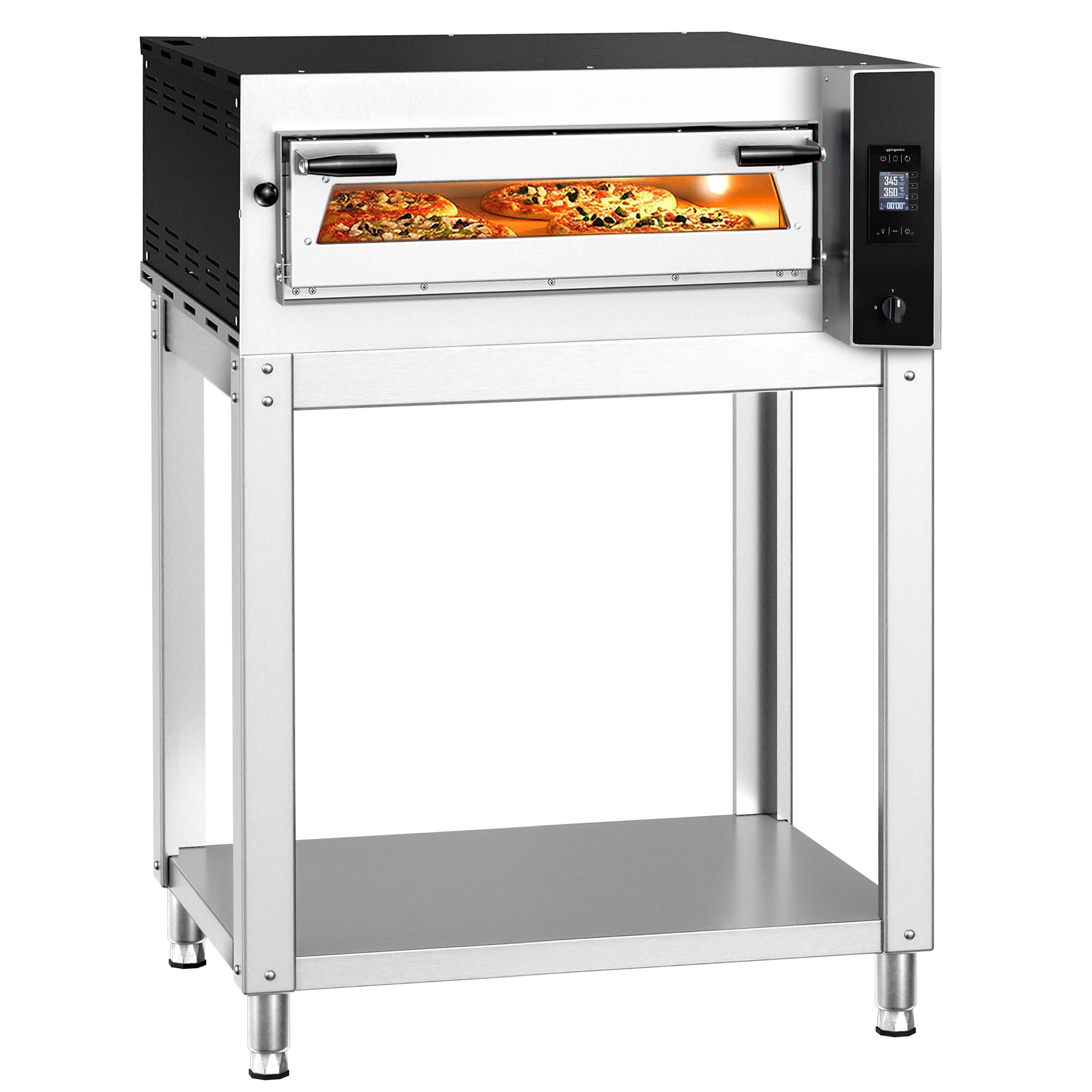 Four à pizza électrique – 4 x 35 cm – Digital – incl. support inférieur