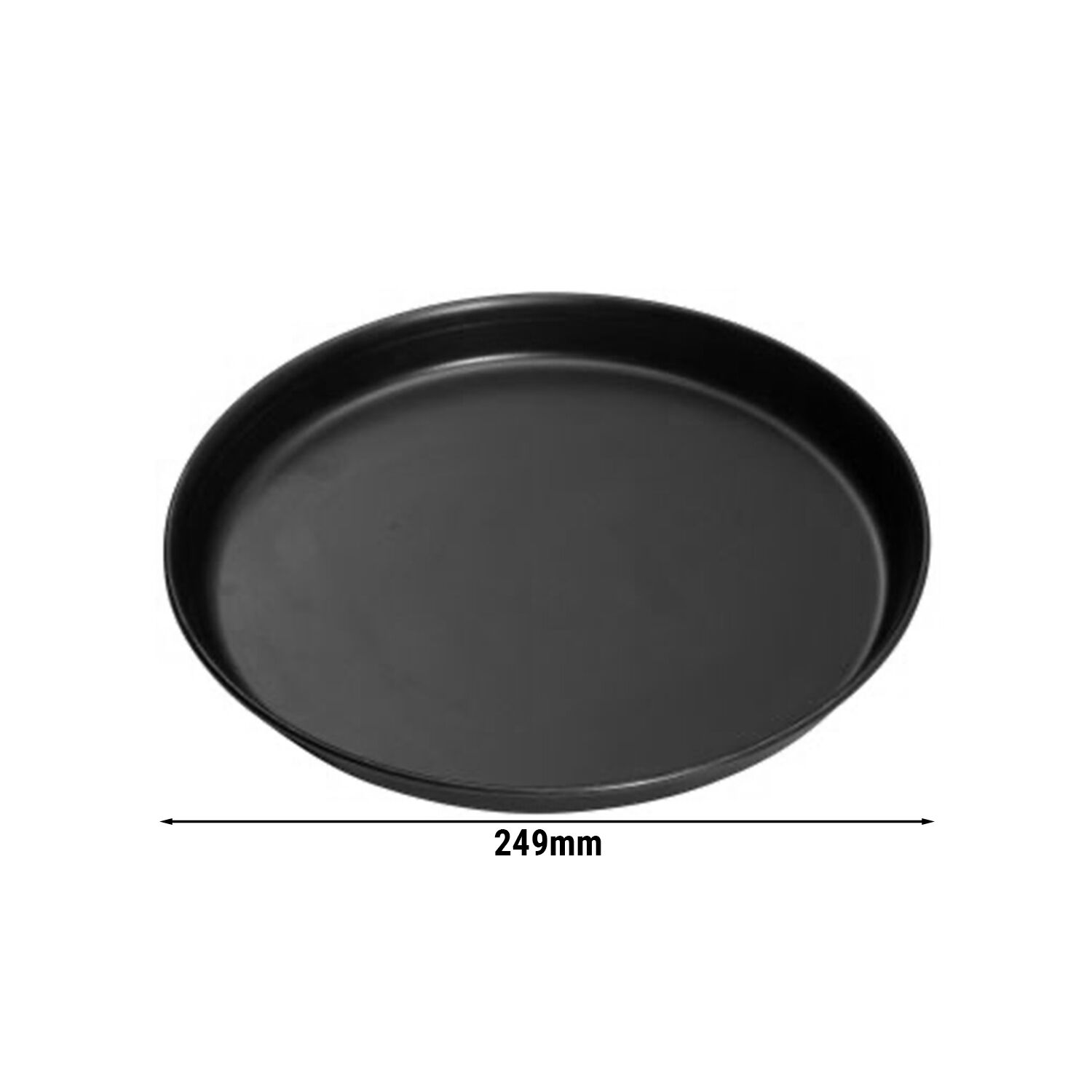 Plaque à pizza - tôle noire - Ø 250 mm