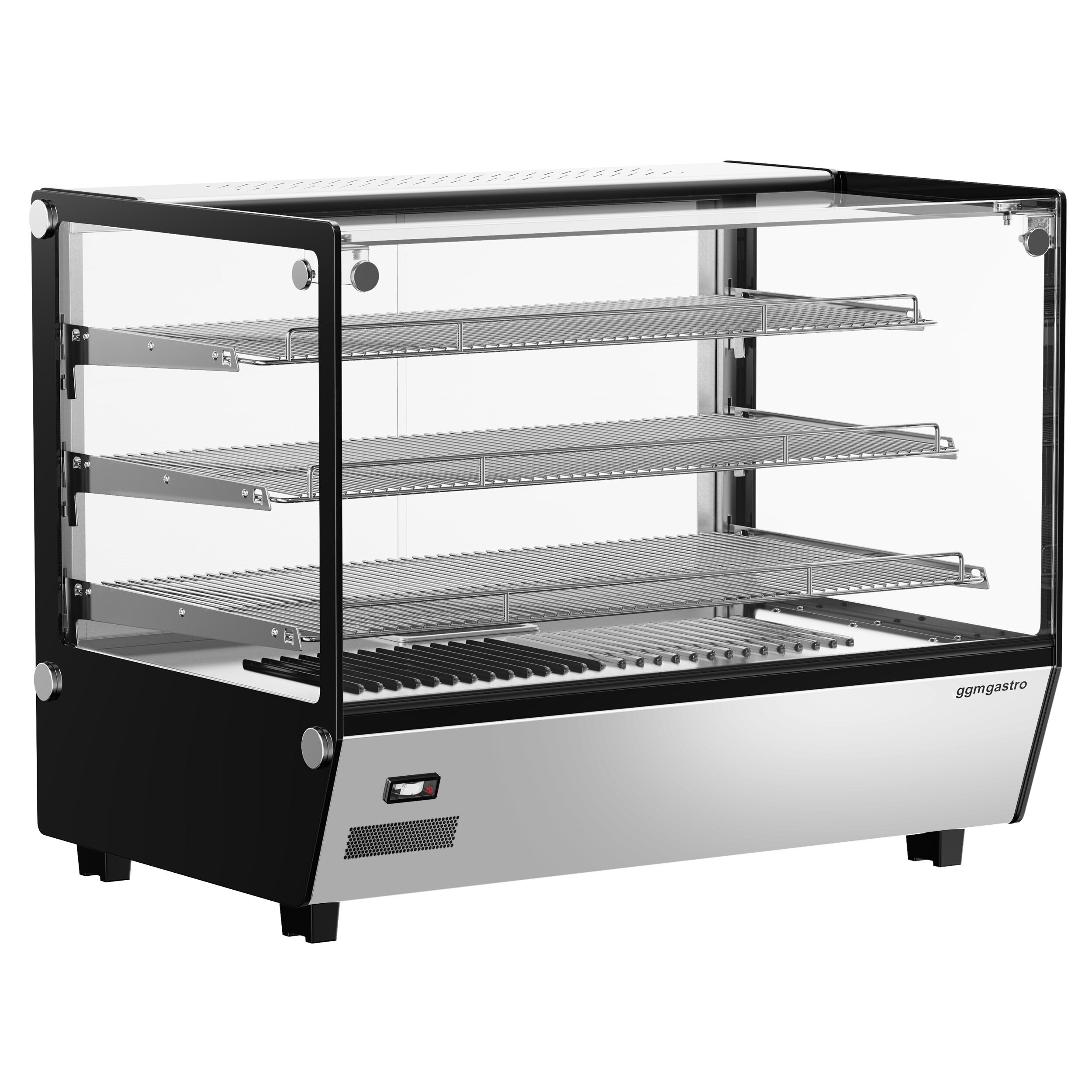 Vitrine chauffante – 880 mm – 1,5 kW – avec 3 étagères