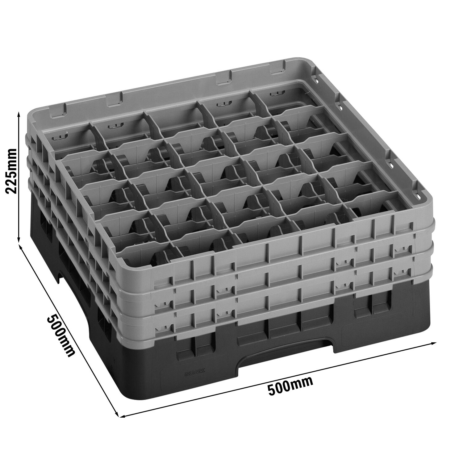 CAMBRO | CAMRACK® Glass Rack – 25 Compartments – 500x500 mm – H 225 mm