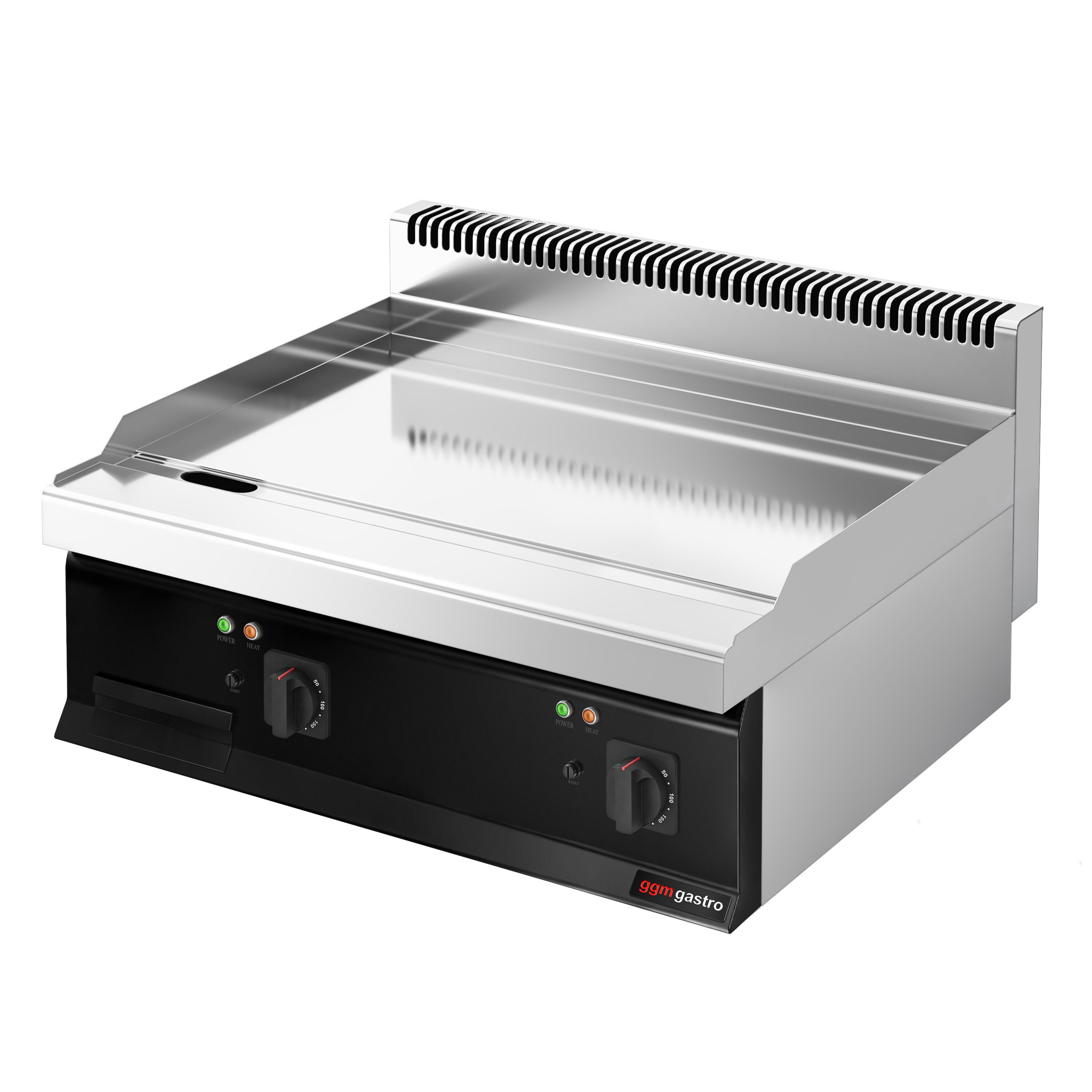 Plaque de cuisson électrique avec revêtement en chrome dur - 8 kW - lisse