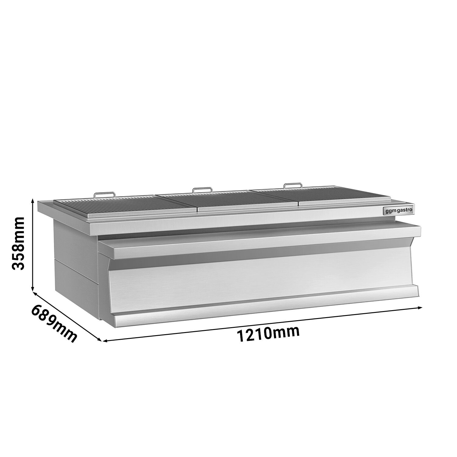 Kolgrill - 1,2 m - 3 grillgaller