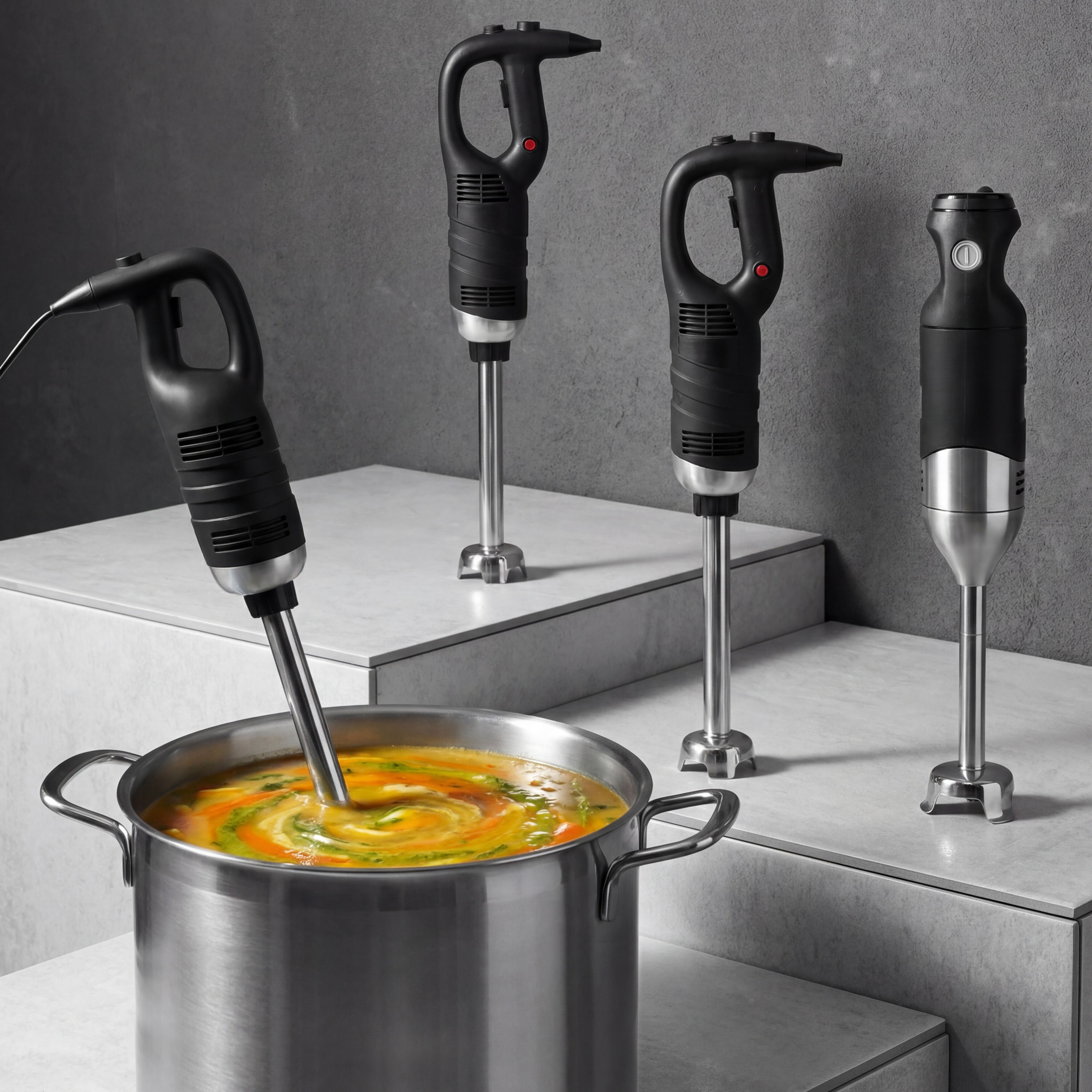 Mixeur plongeant professionnel - pied démontable inclus - pied 300mm - 450 W - Vitesse variable