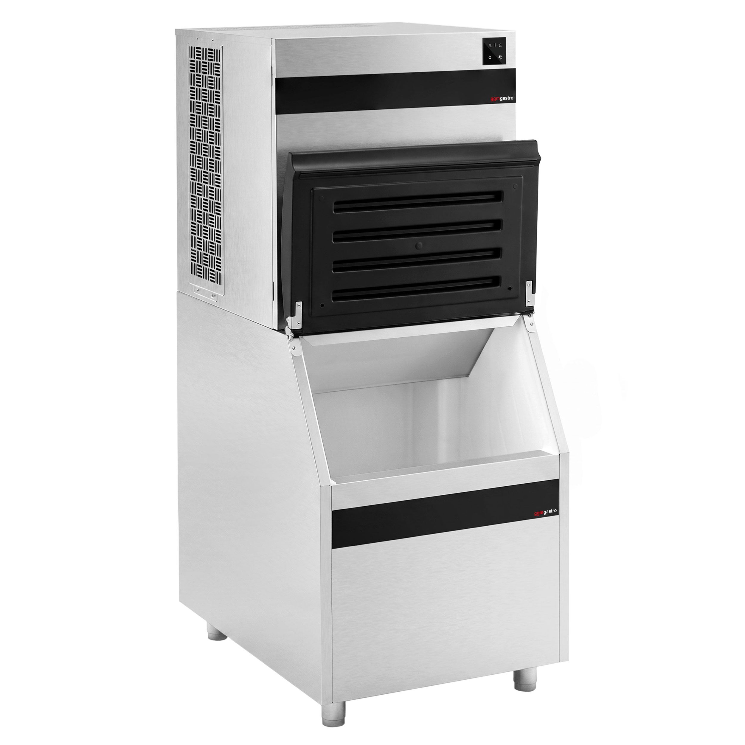Iskubmaskin - Iskuber - 450 kg/24 h - med isbinge och transportvagn