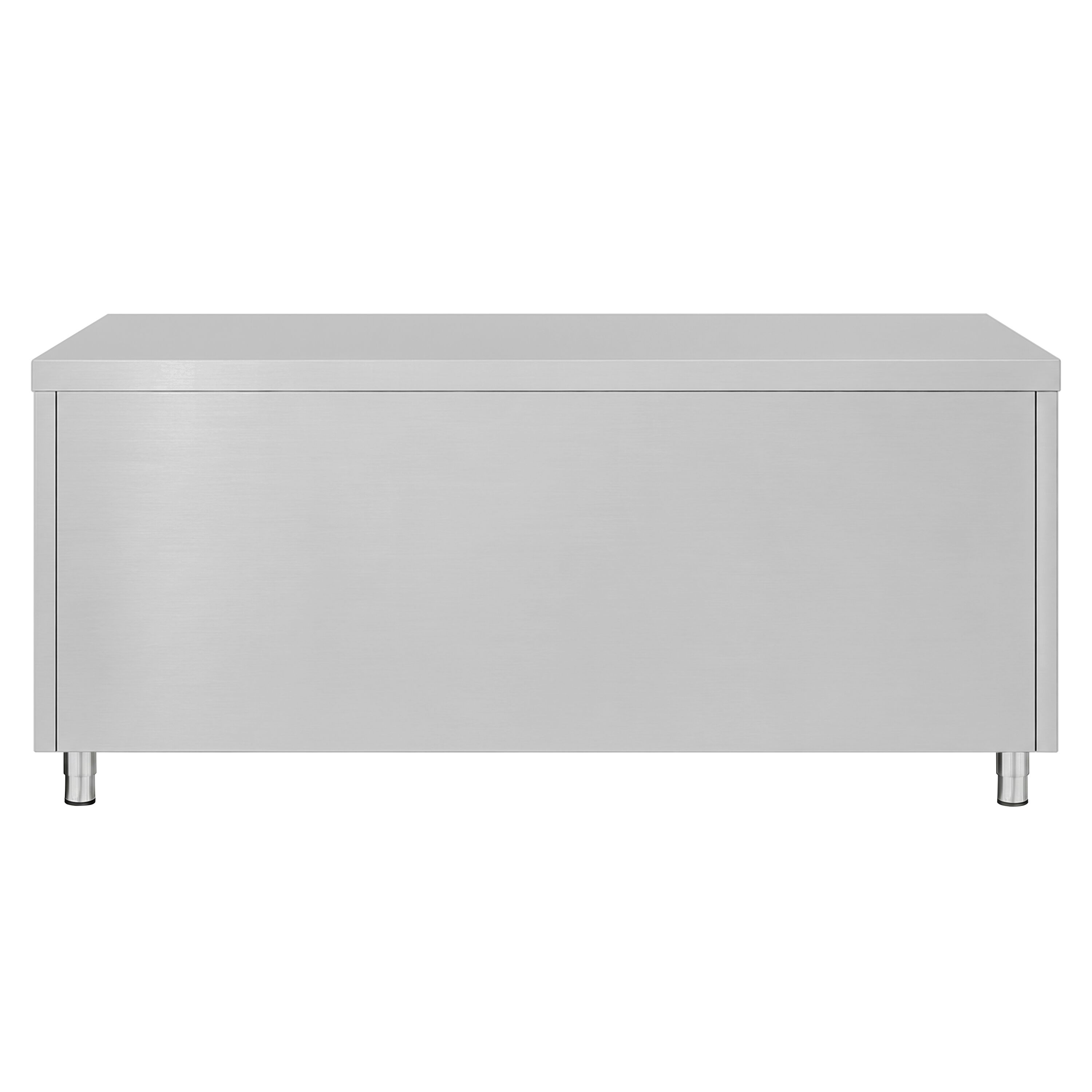 Armoire de travail en acier inoxydable ECO - 2000 x 600 mm - avec 4 tiroirs et une porte coulissante