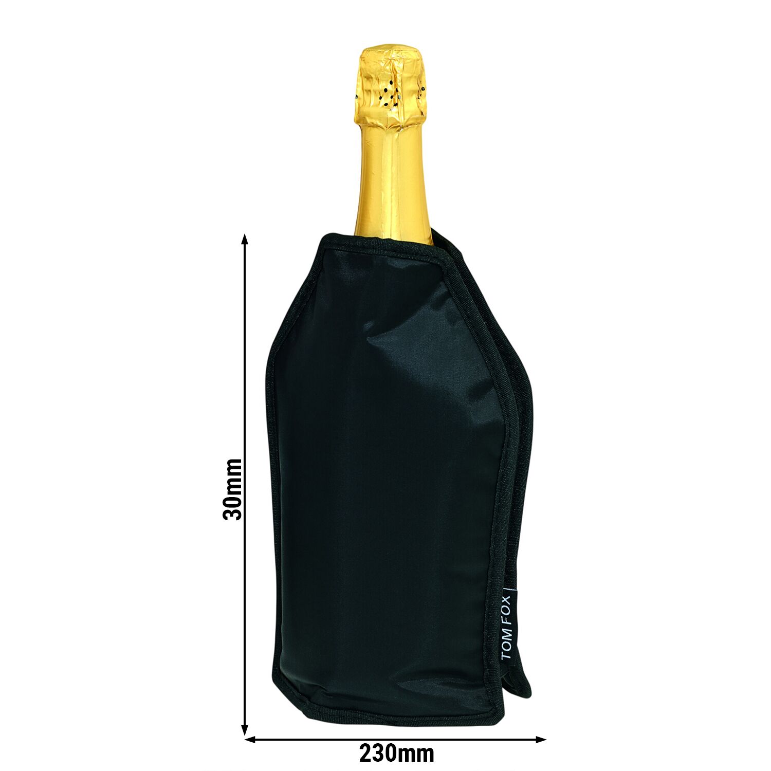 (6 pièces) FUCHS | Manchon flexible pour bouteilles de vin et de champagne - noir