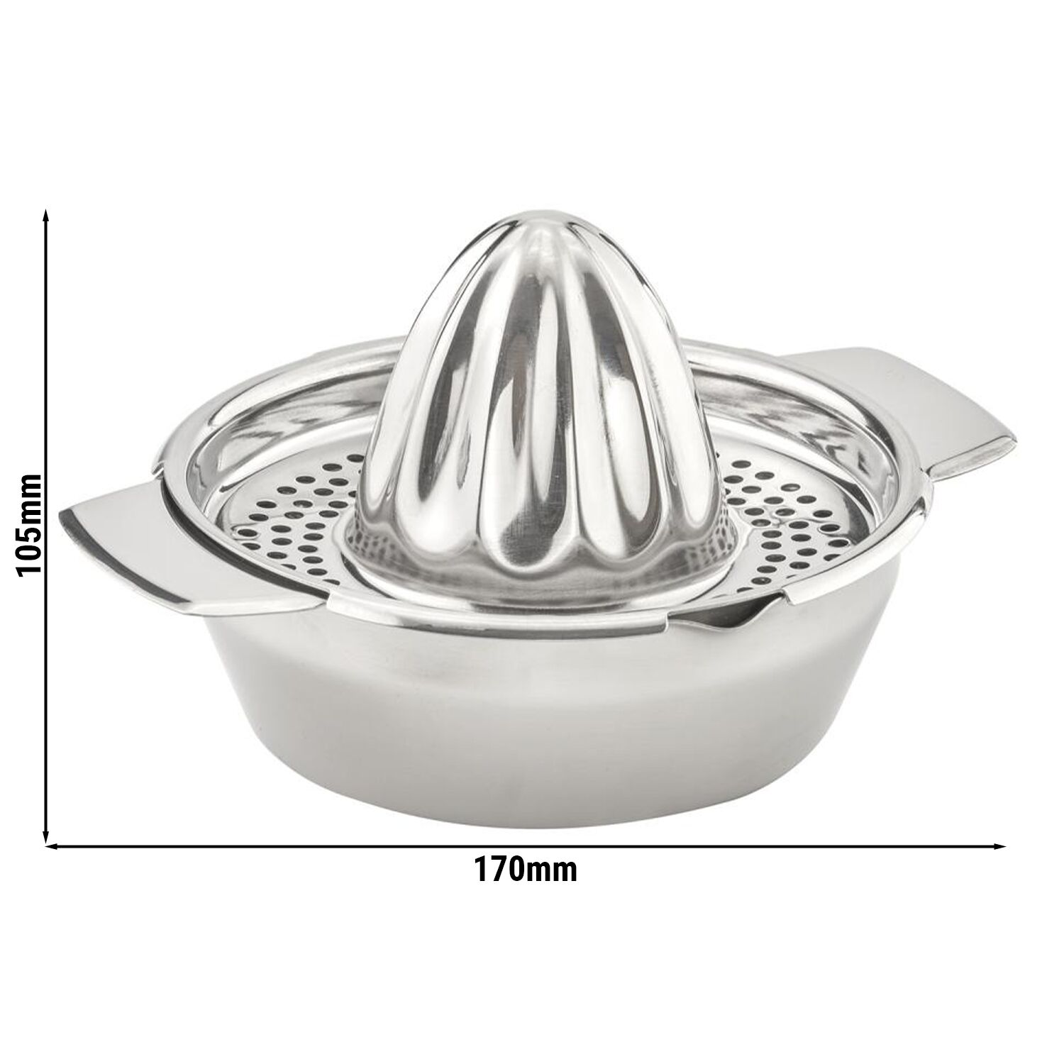 (6 pièces) Presse-citron manuel – inox – 350 ml