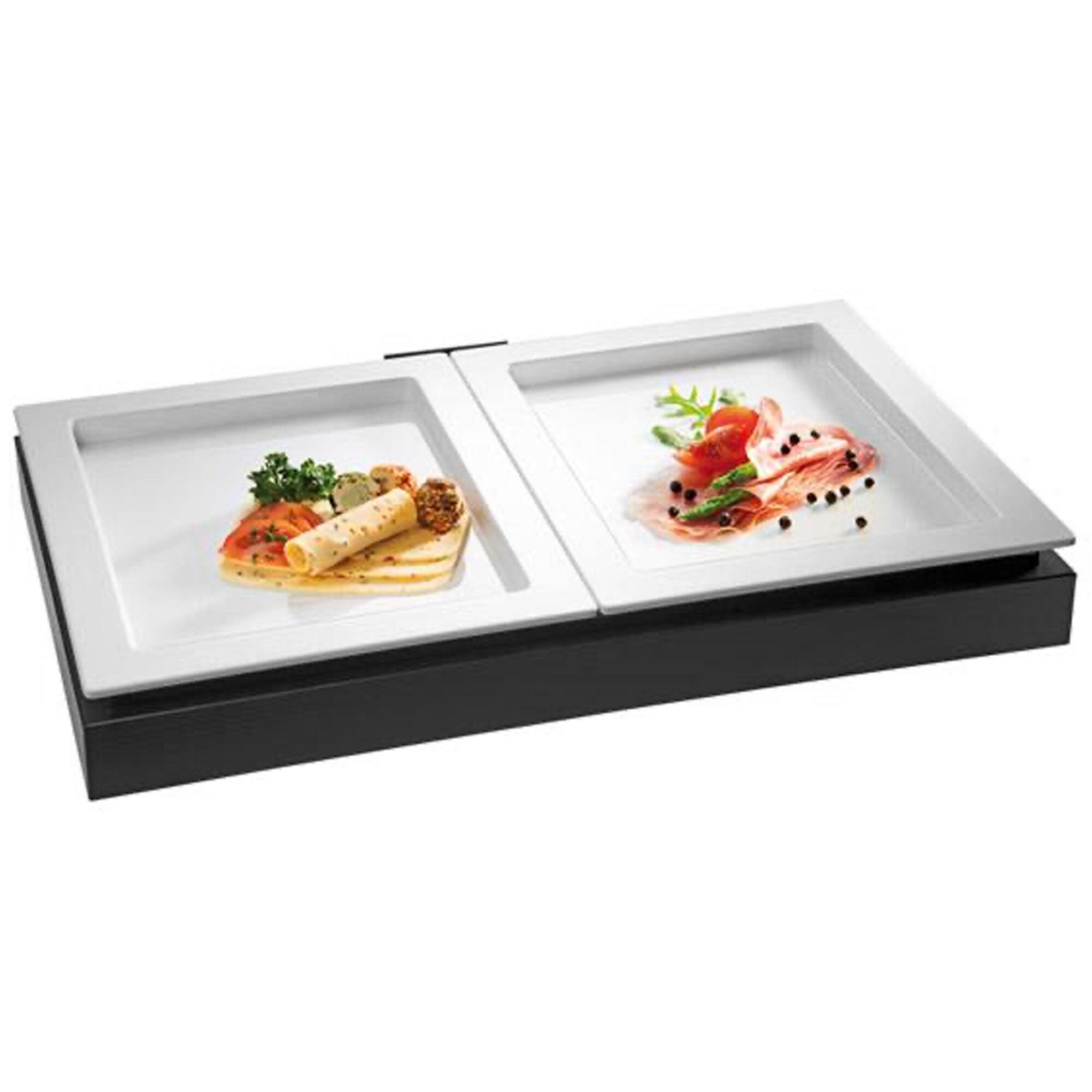 (6 pièces) Plateau GN 1/2 – FRAMES – Mélamine – Hauteur : 20 mm – Blanc