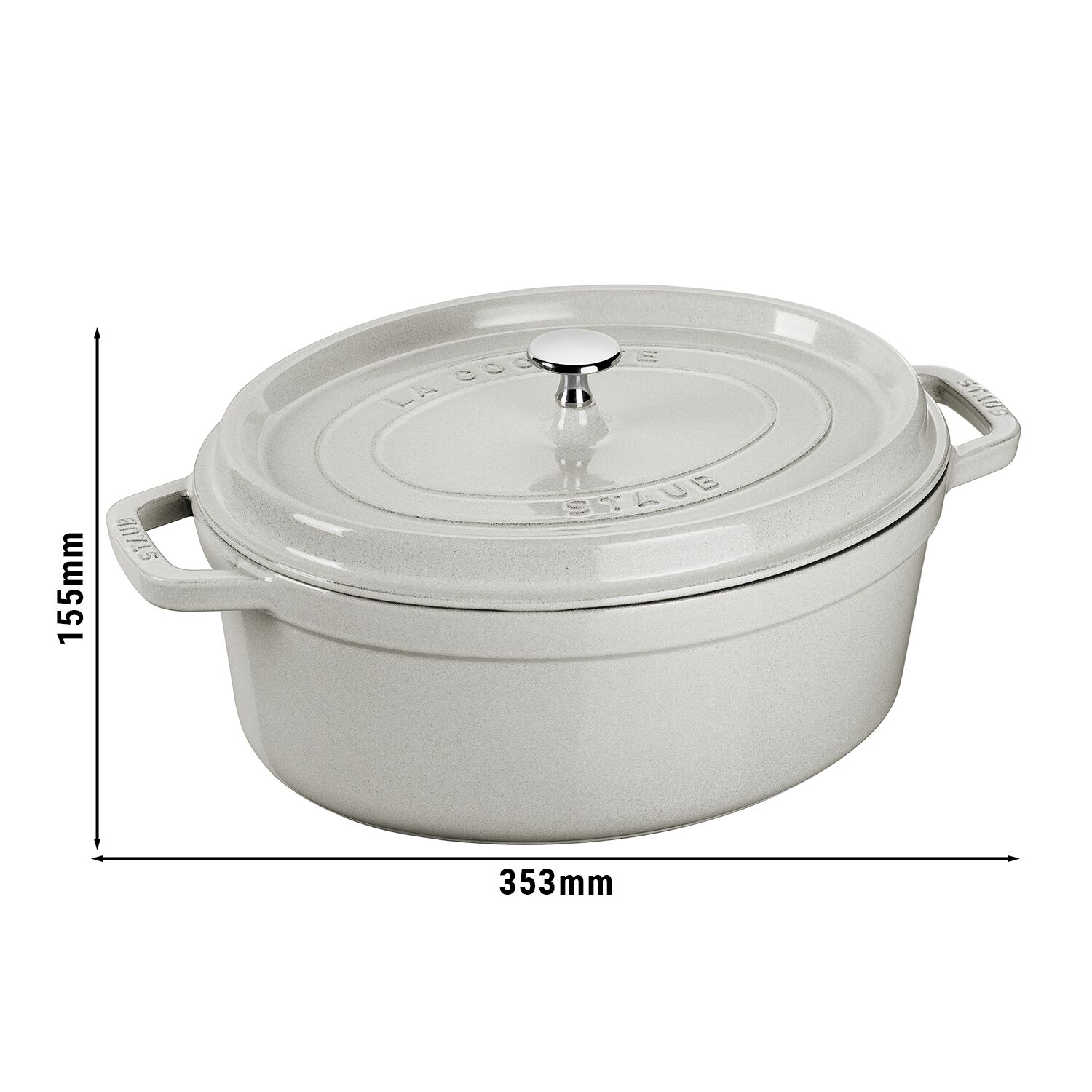 STAUB | LA COCOTTE - Cocotte - oval - 290mm - Gusseisen - Weisser Trüffel