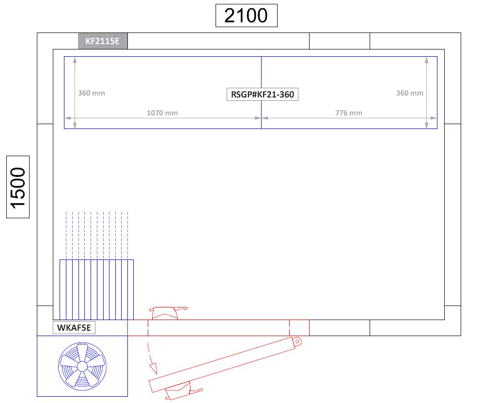 Rayonnage modulaire en aluminium - 1846x360mm - Capacité de charge:600kg