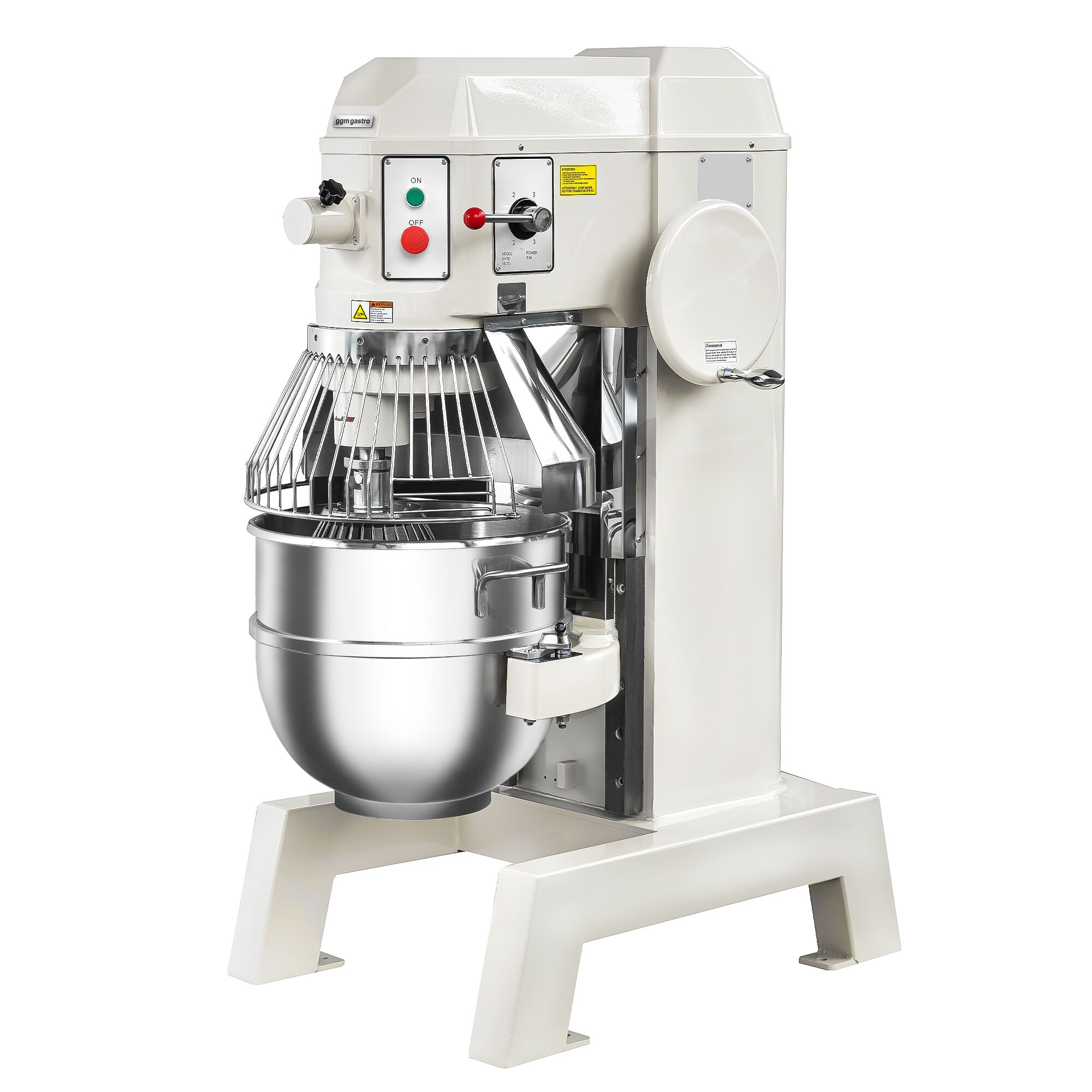 Batteur-mélangeur planétaire professionnel - 60L - 3kW - incl. 3 outils