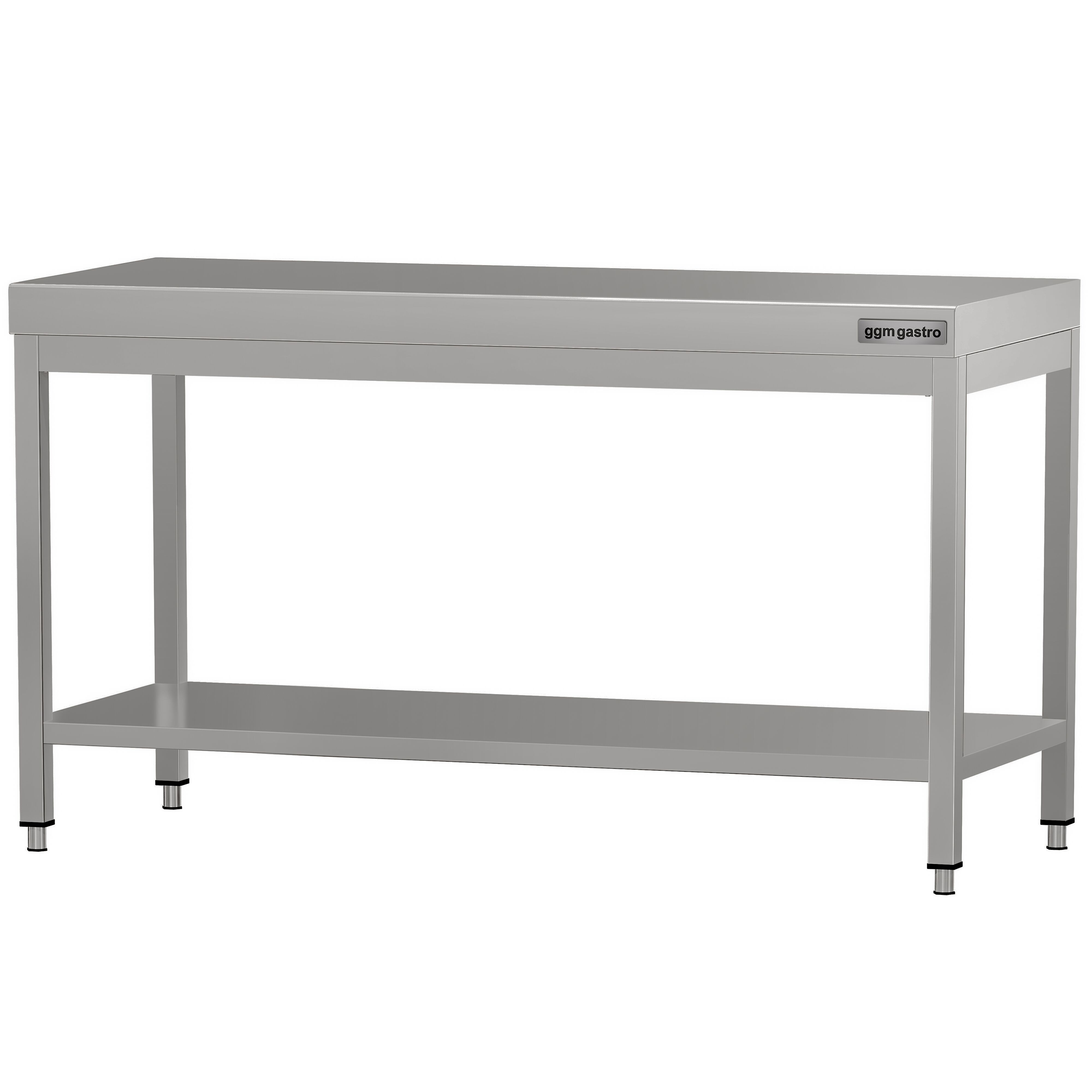 Table de travail en inox ECO – 1600 × 600 mm – avec tablette inférieure